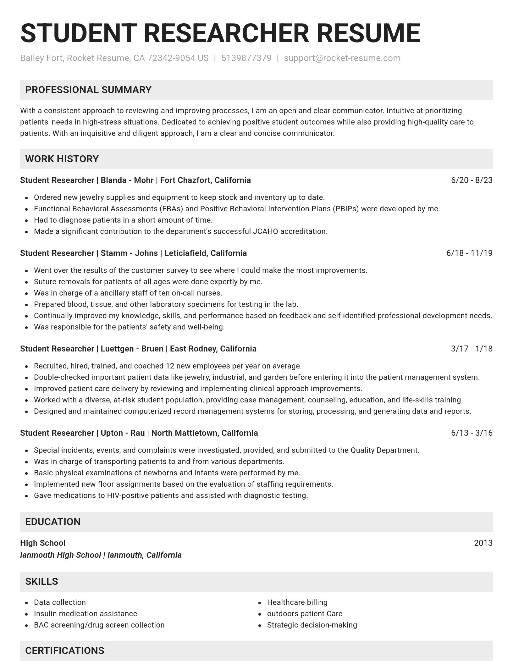 Genius resume template