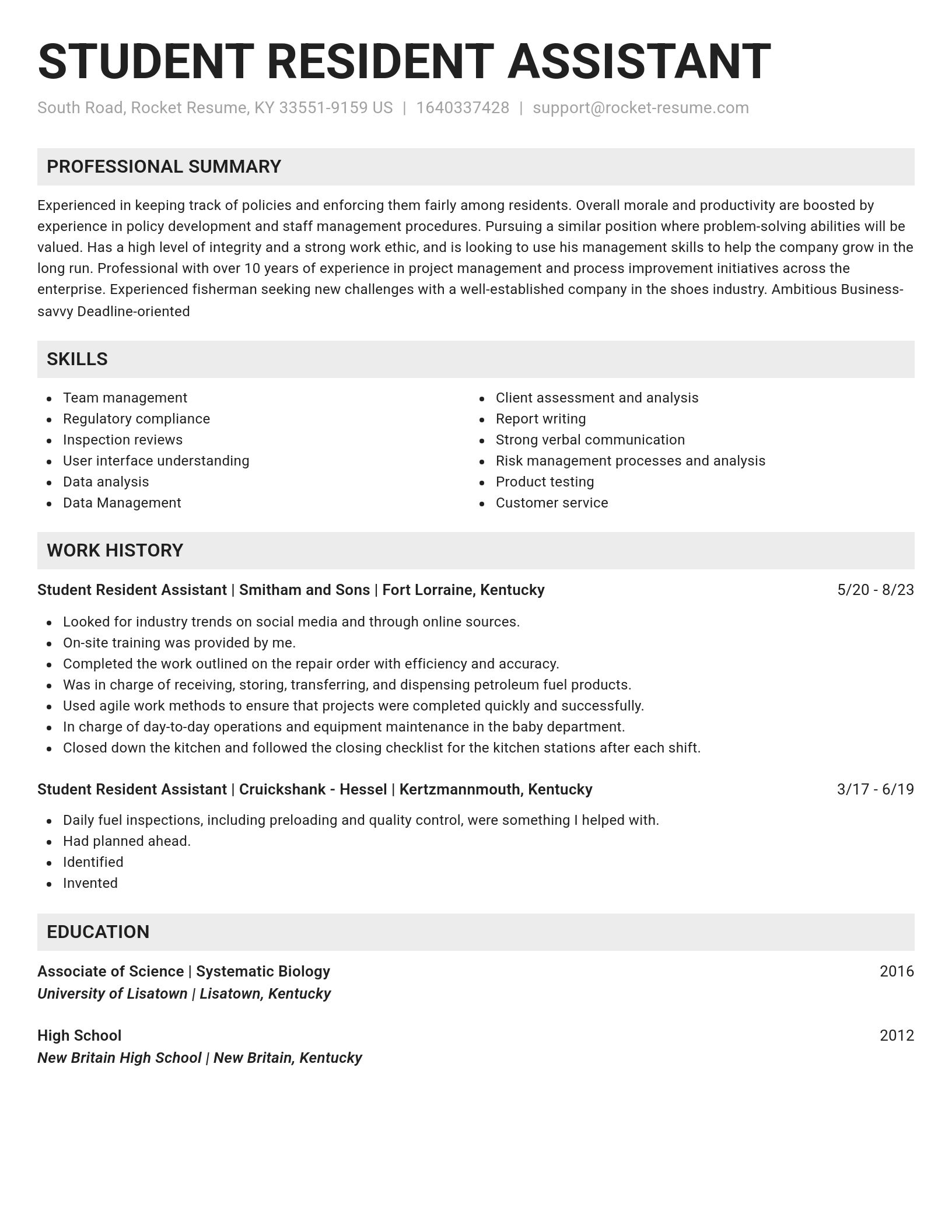 Genius resume template