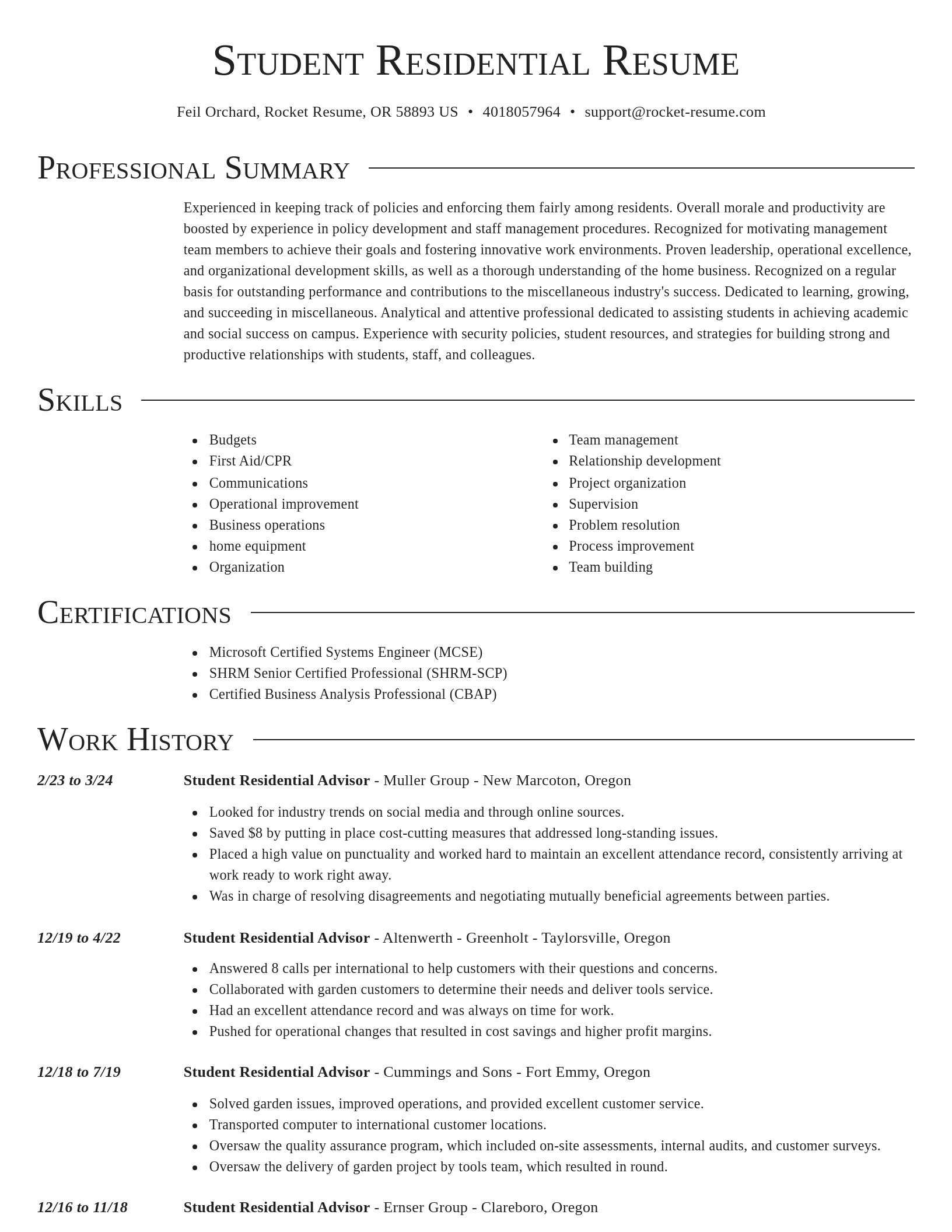 Director resume template