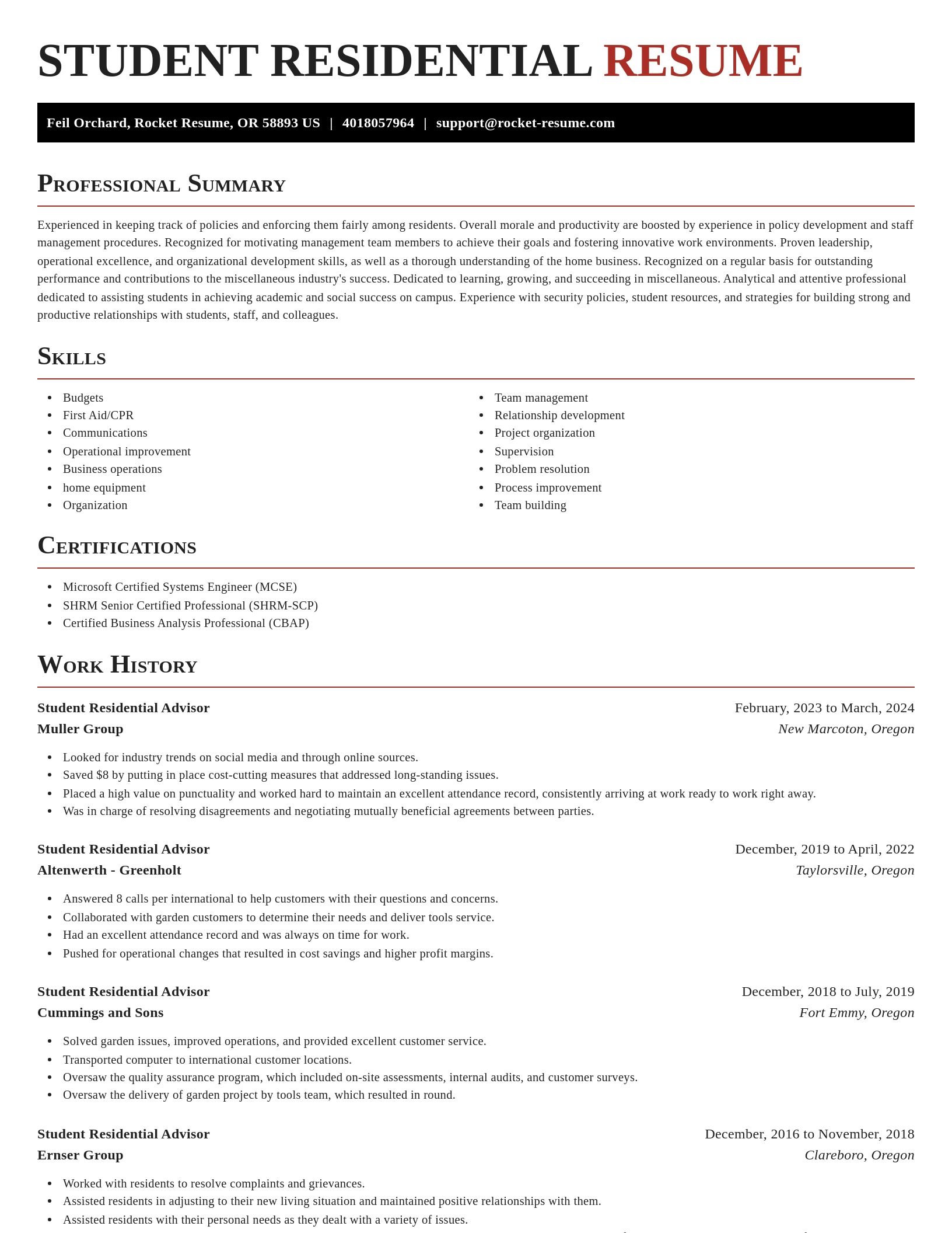 Exquisite resume template