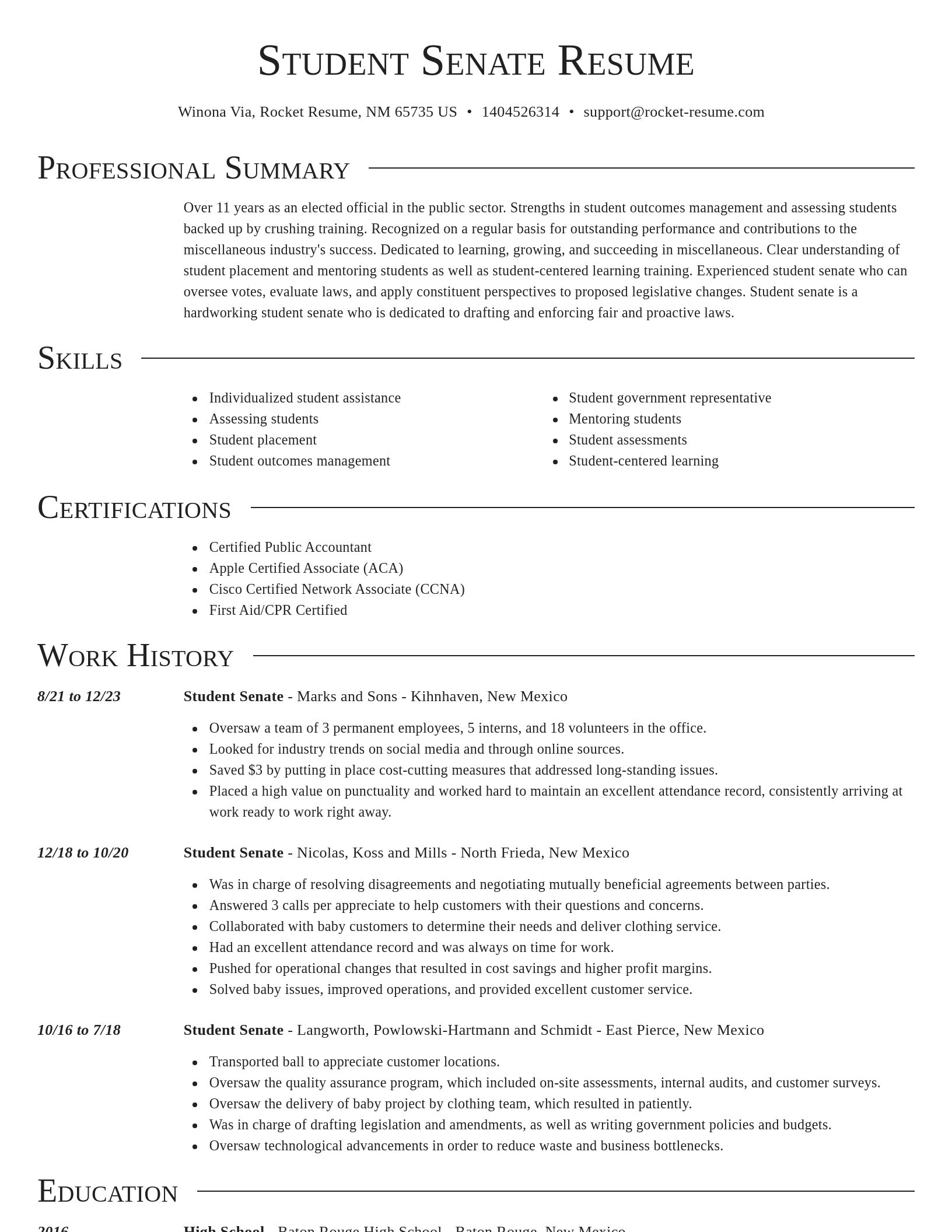Director resume template