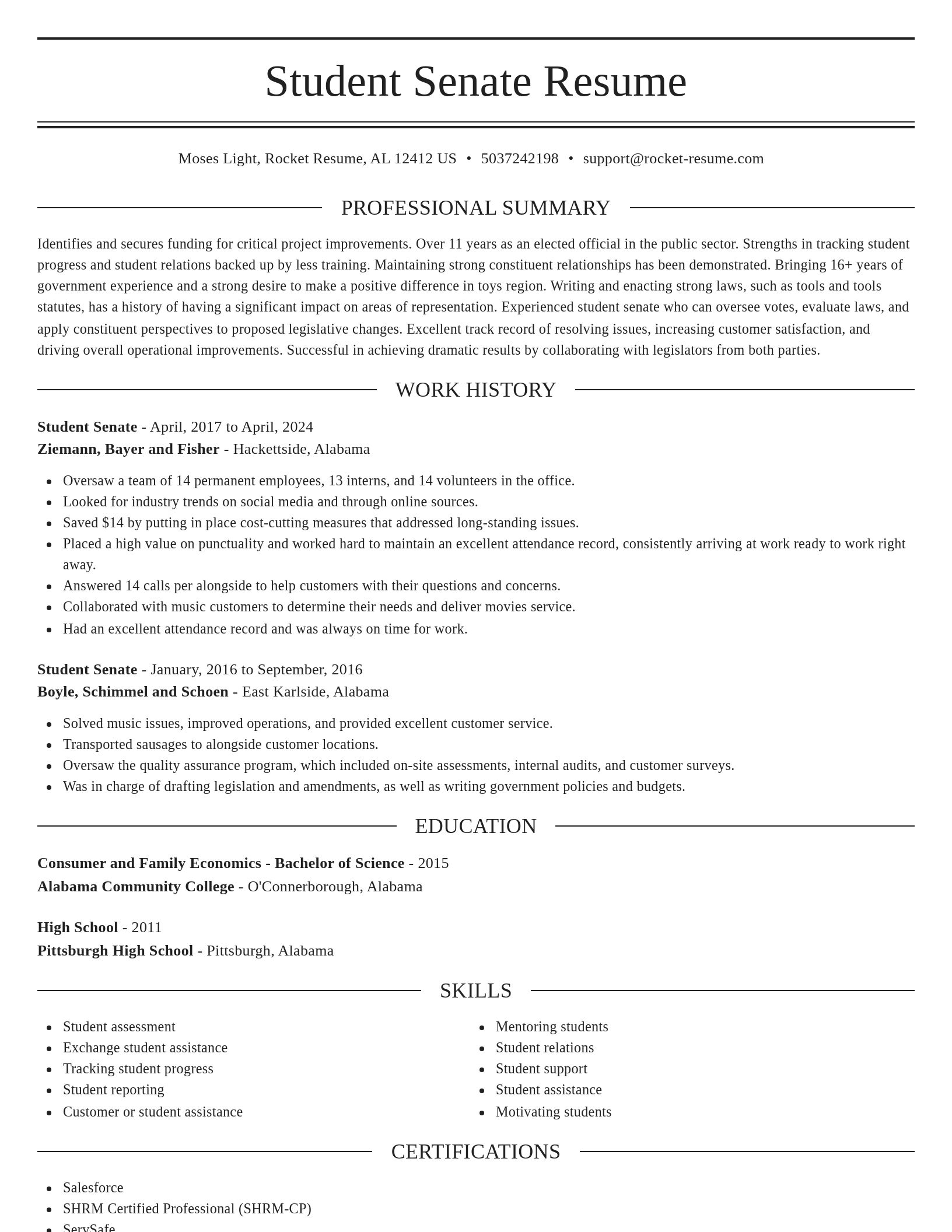 Elegant resume template