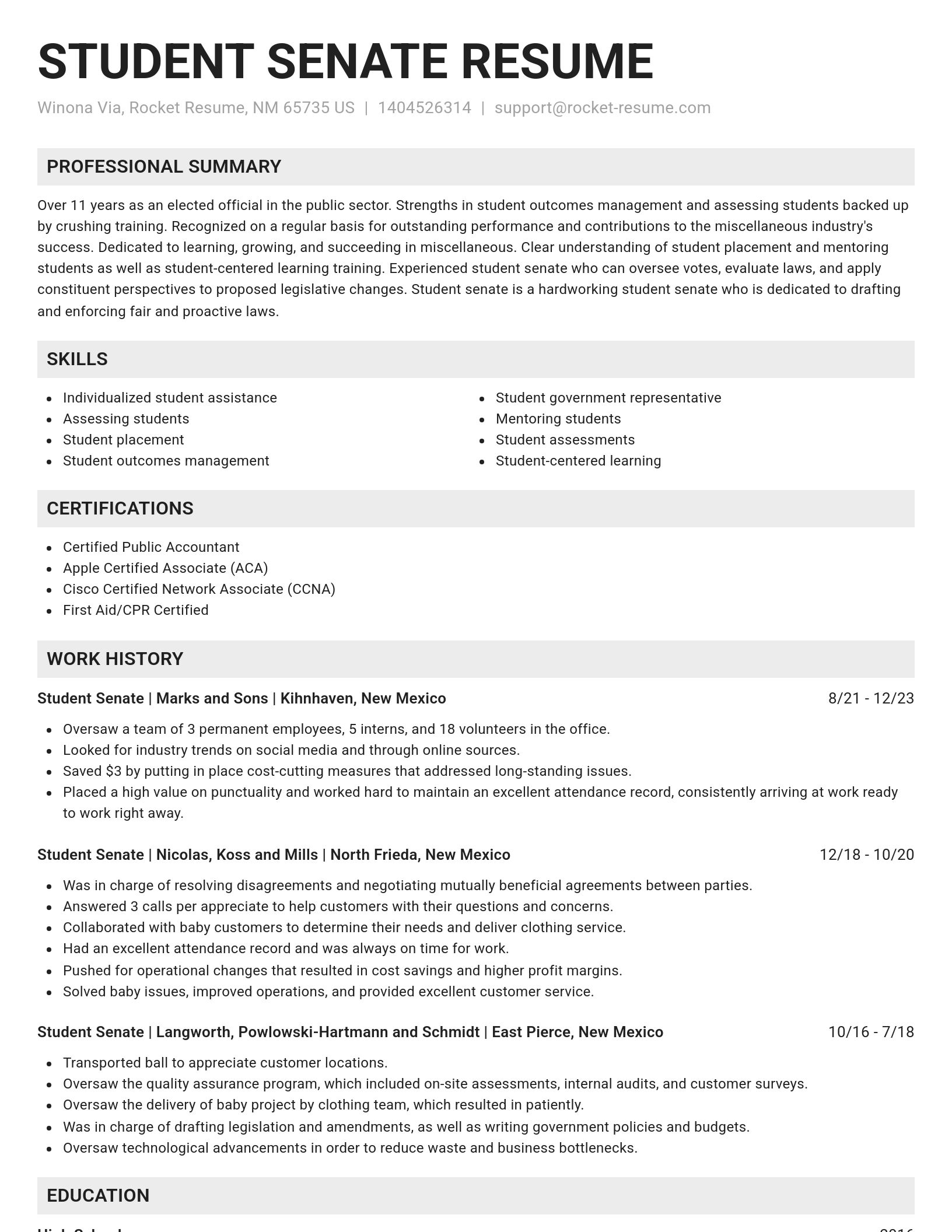 Genius resume template