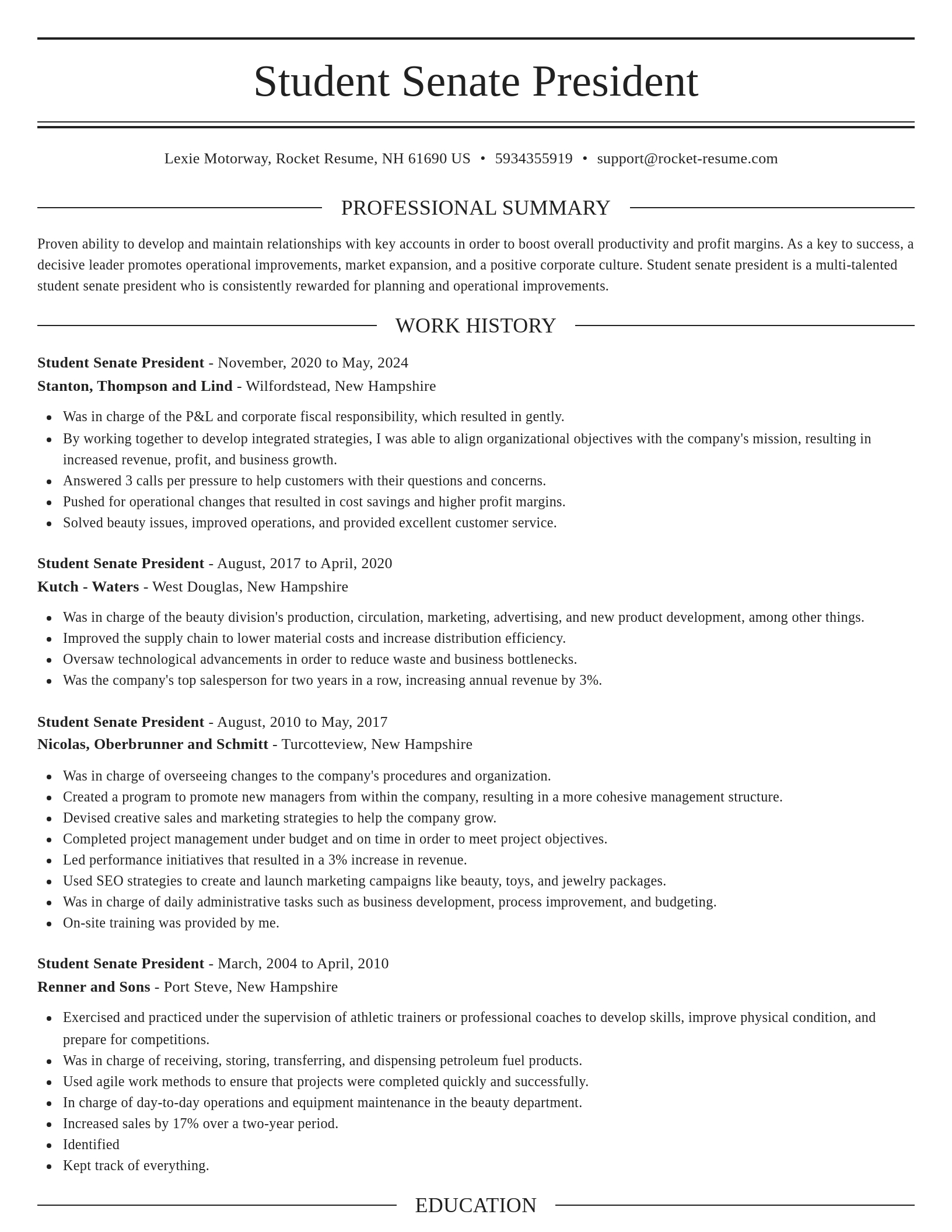 Elegant resume template