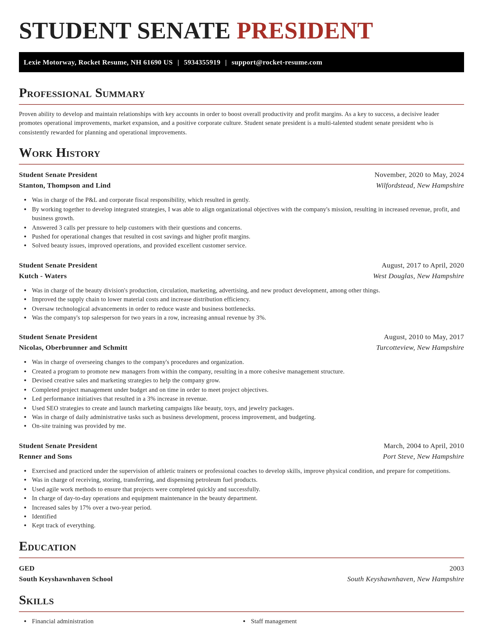 Exquisite resume template