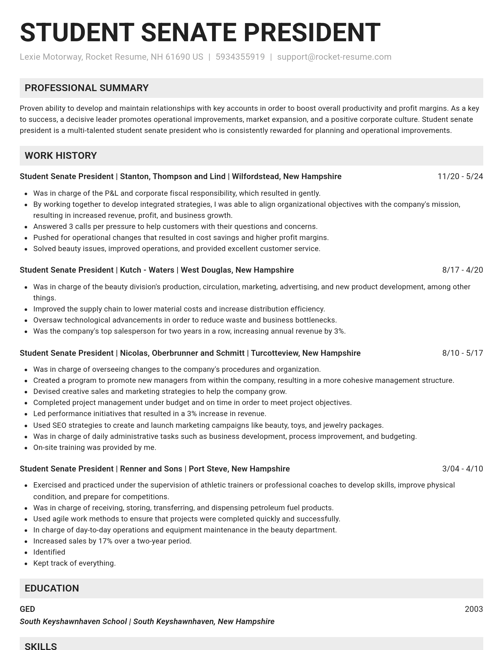Genius resume template
