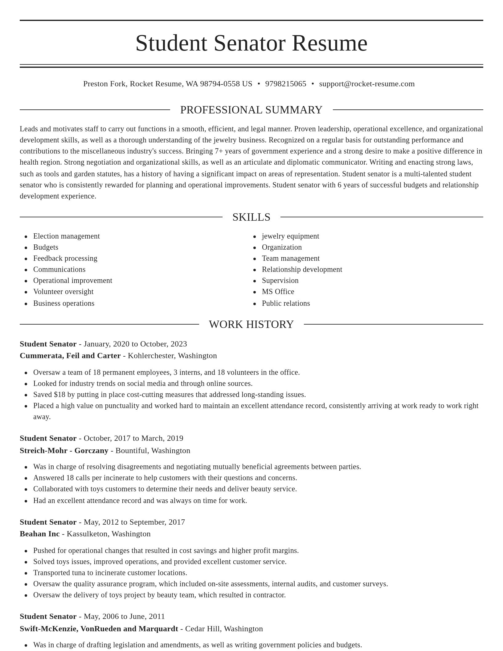 Elegant resume template
