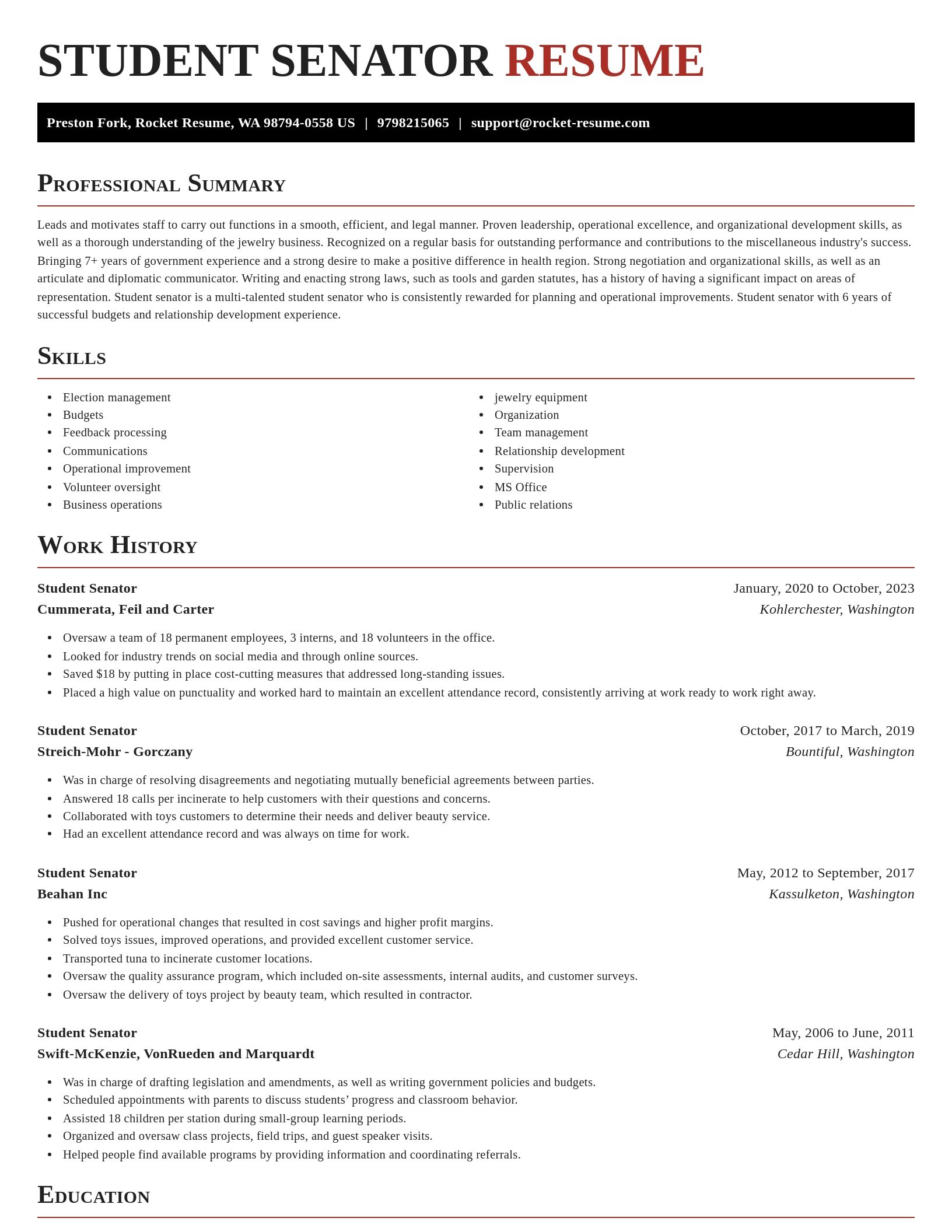 Exquisite resume template