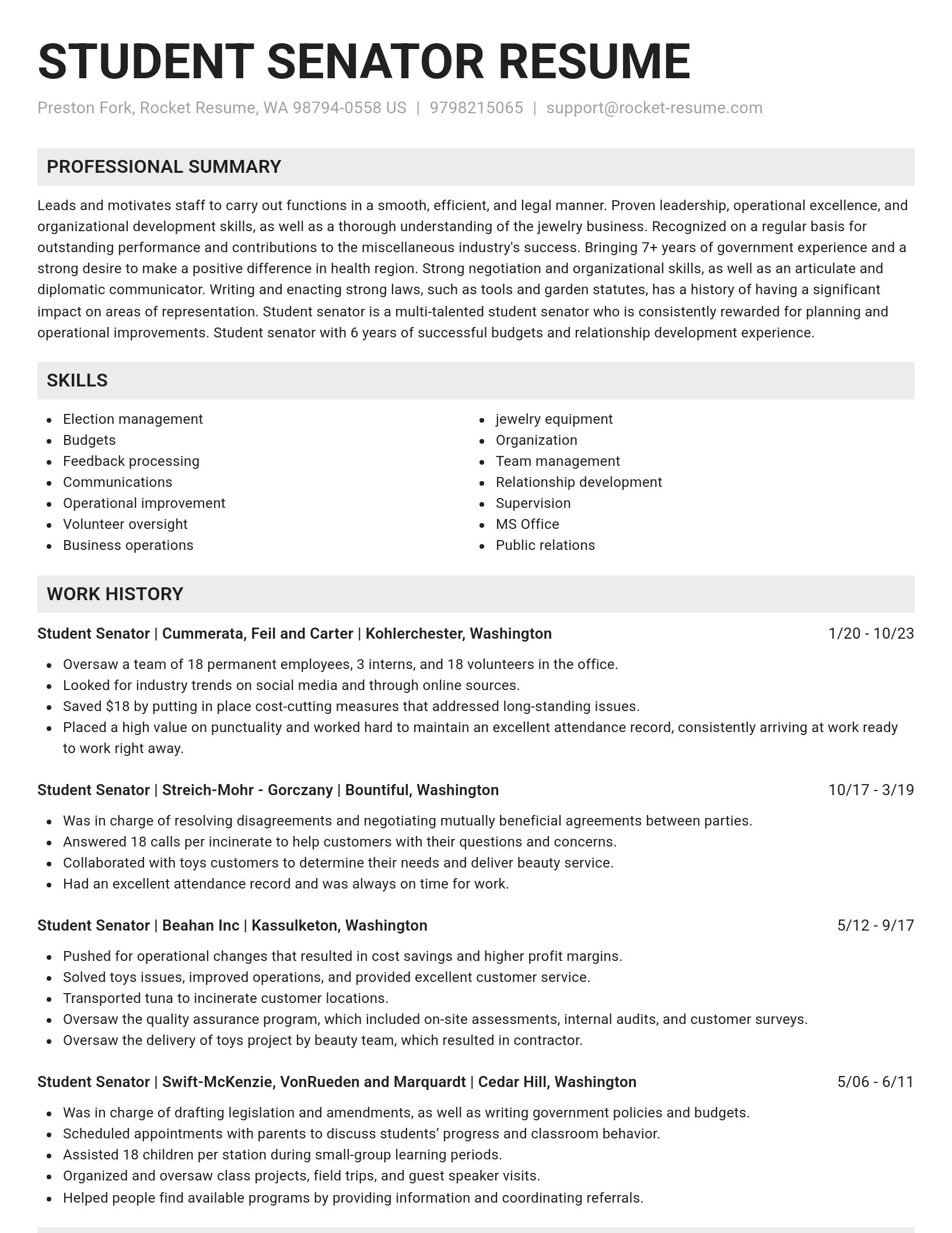 Genius resume template