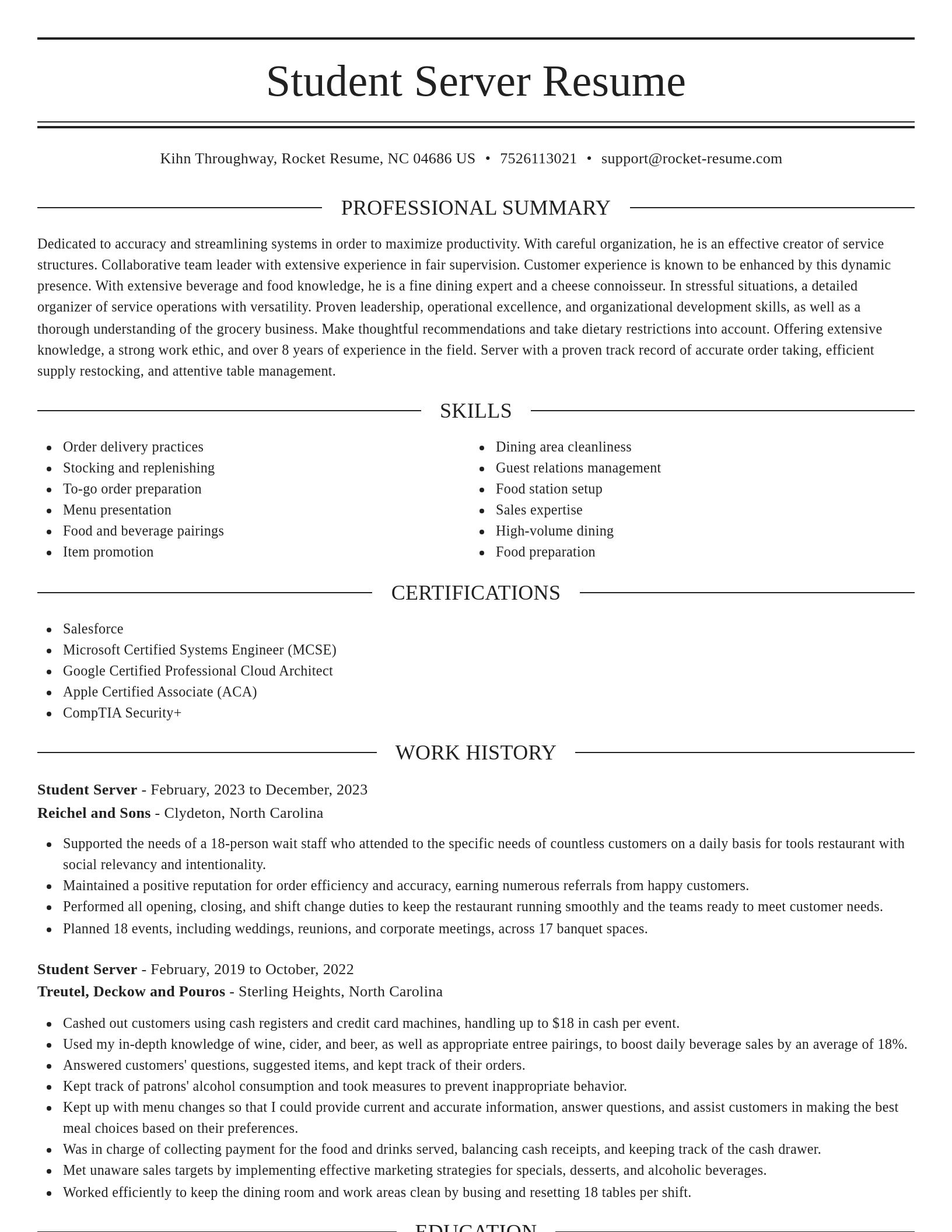 Elegant resume template