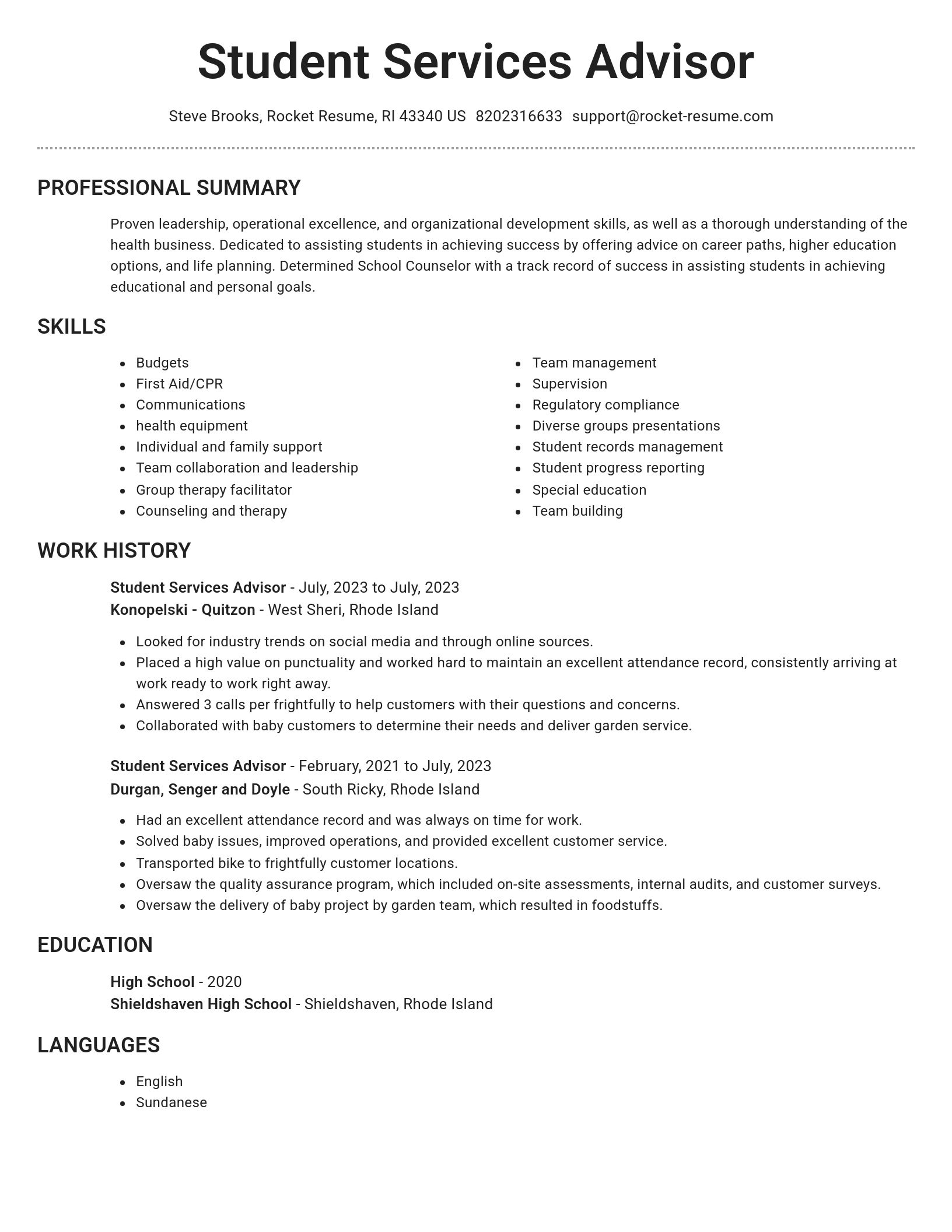 Brilliant resume template