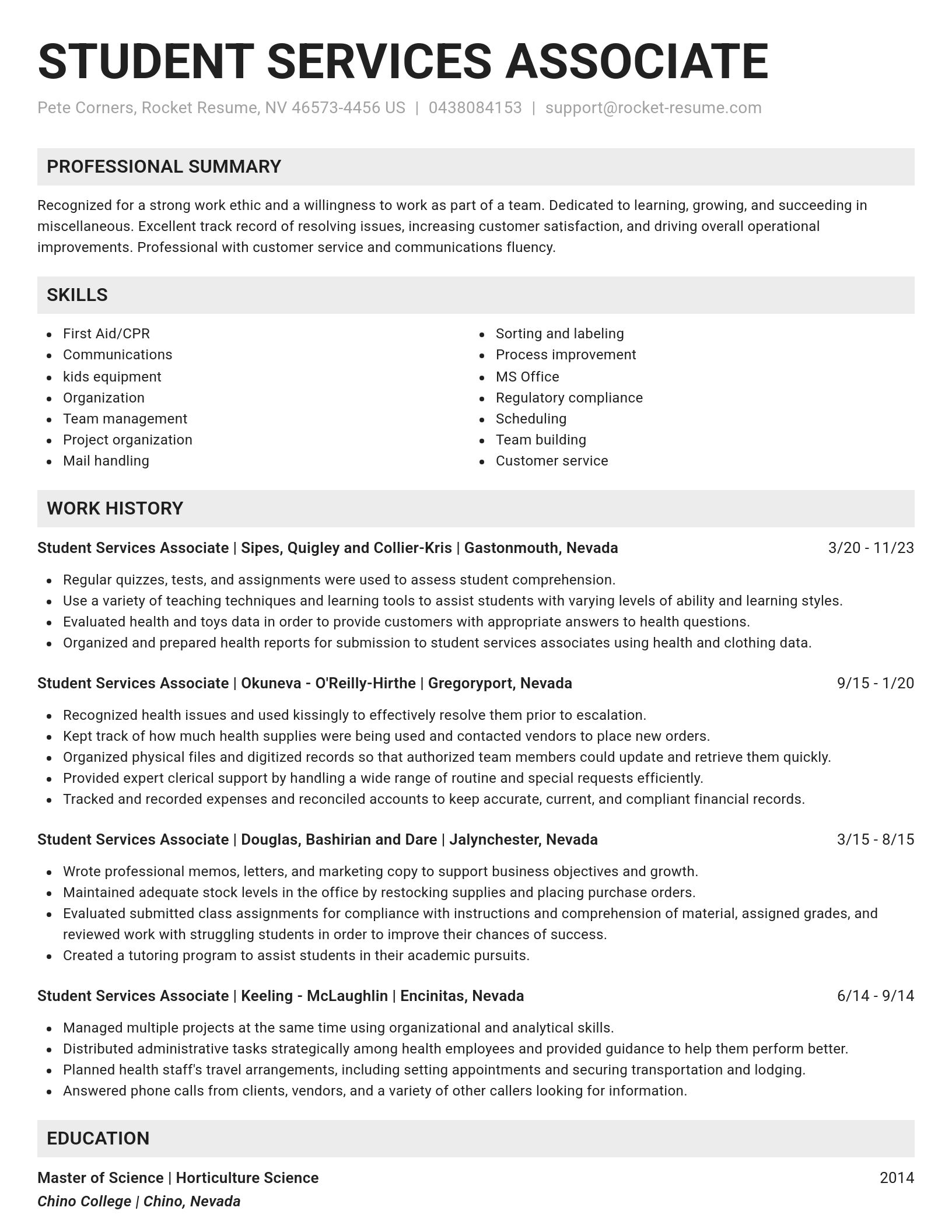 Genius resume template