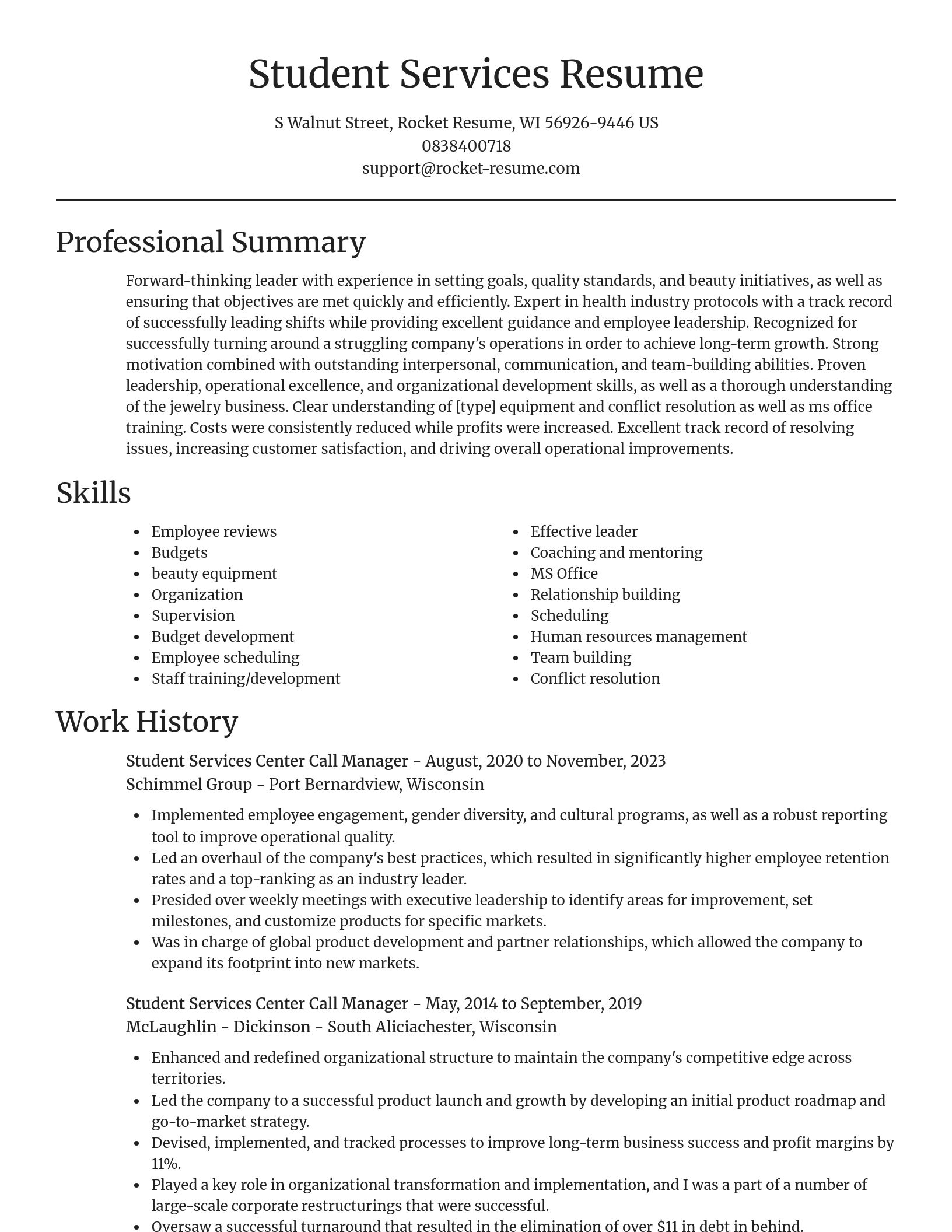 Focal Point resume template
