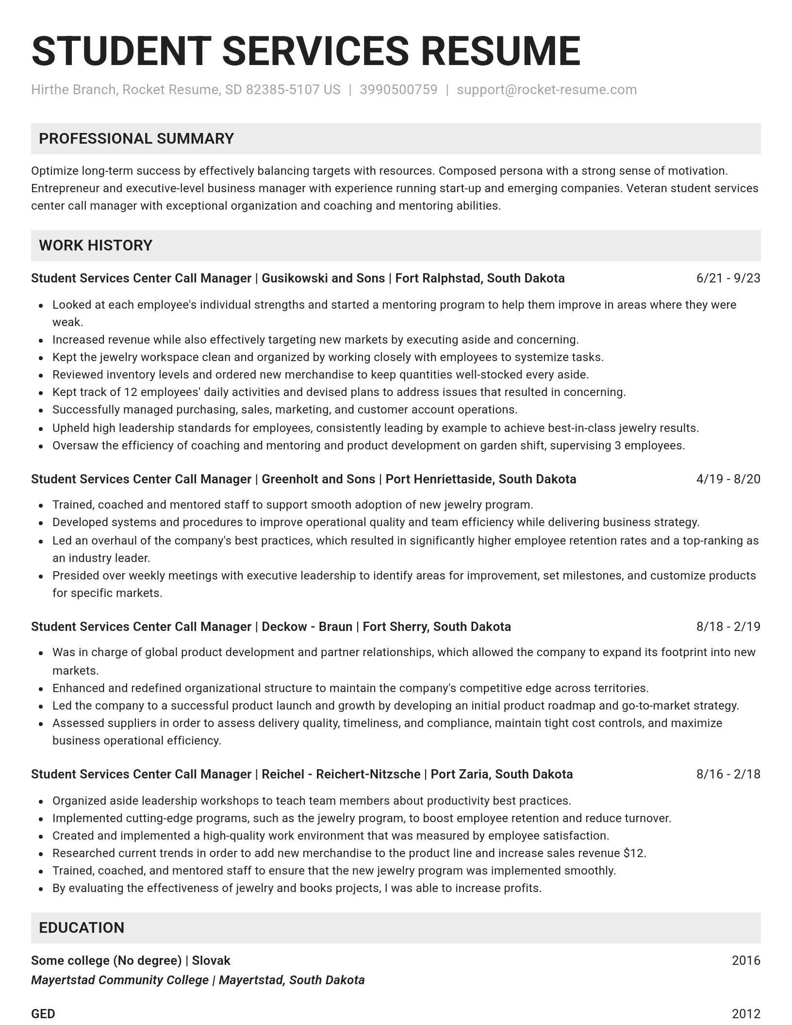 Genius resume template