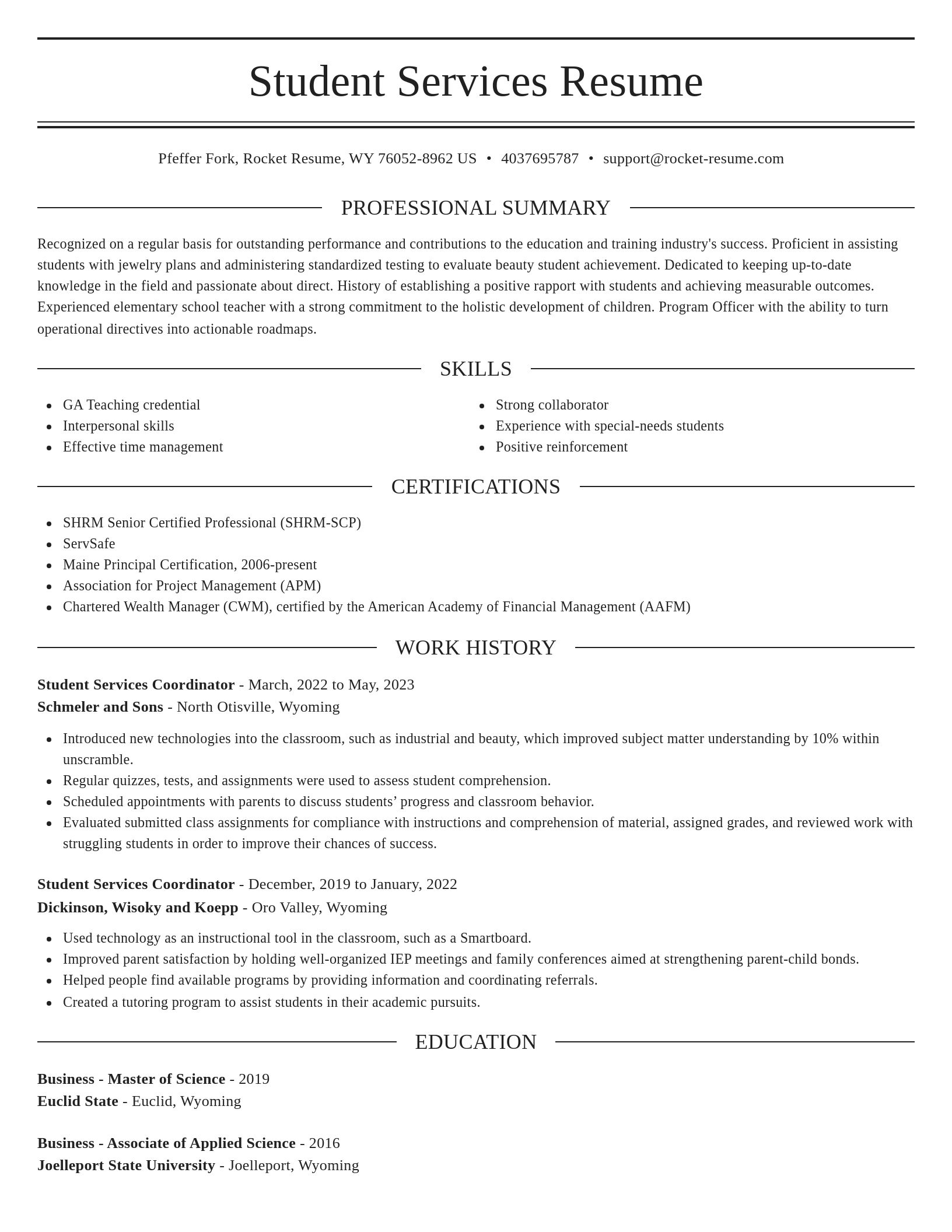 Elegant resume template