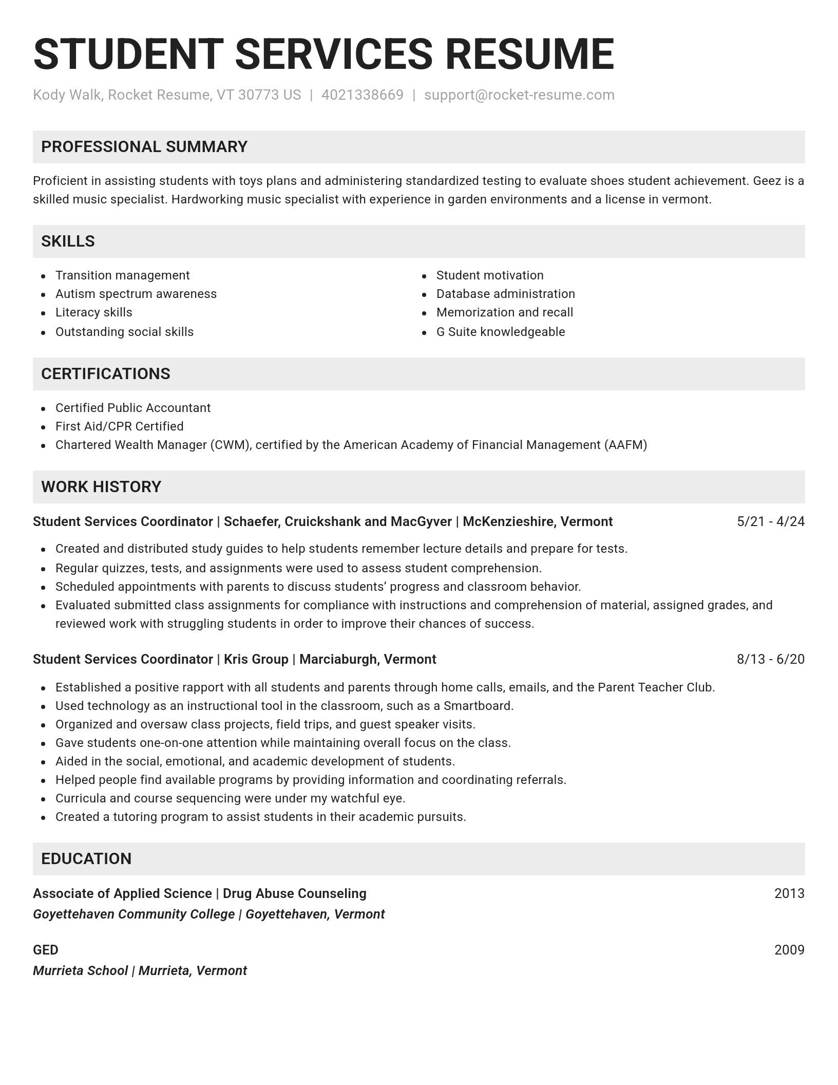 Genius resume template