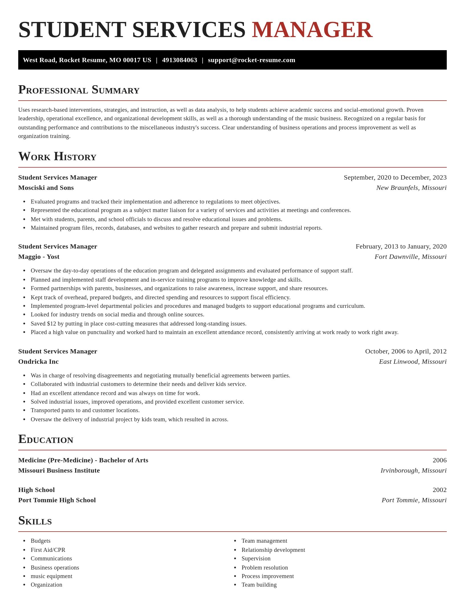 Exquisite resume template
