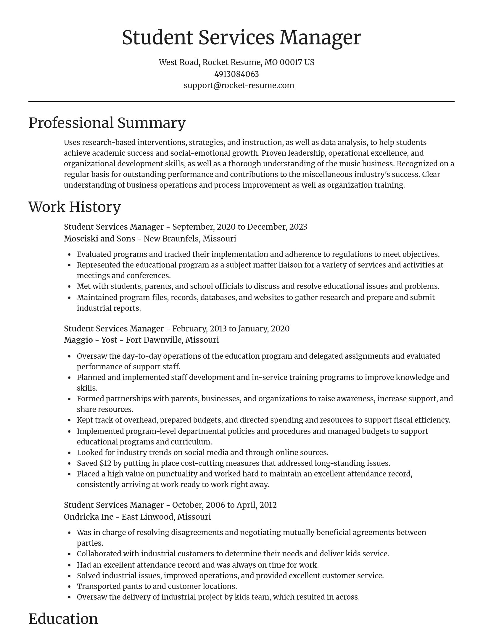 Focal Point resume template
