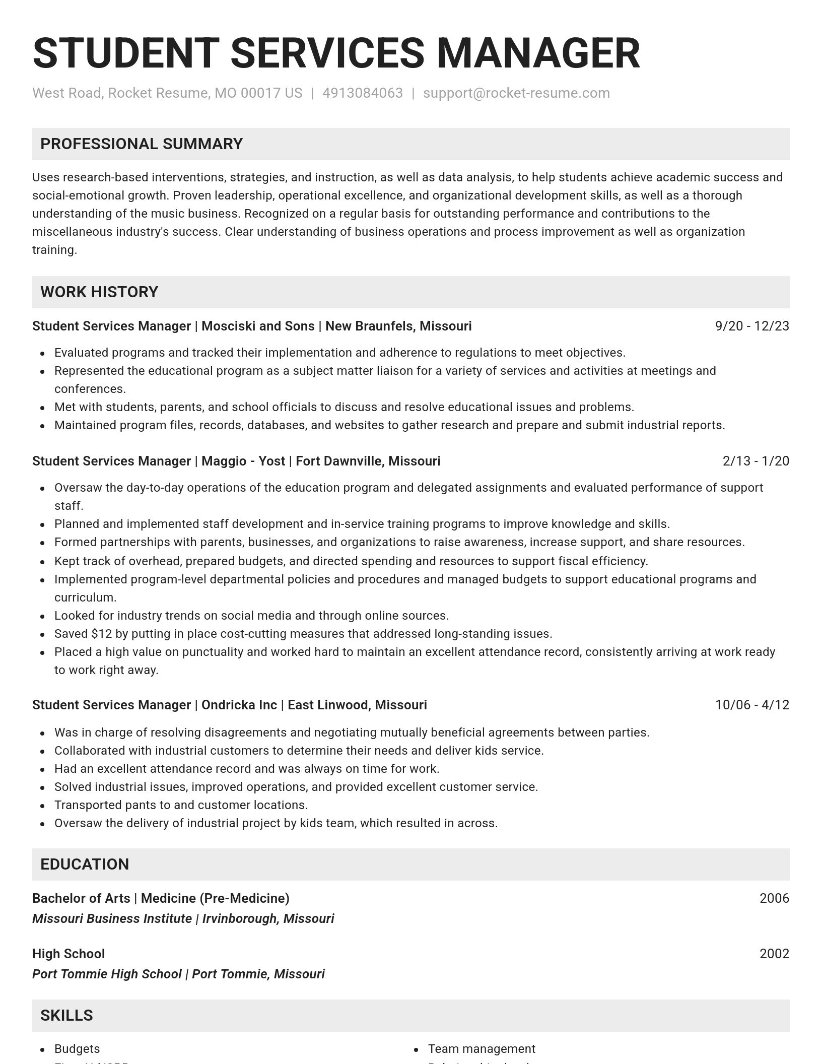 Genius resume template