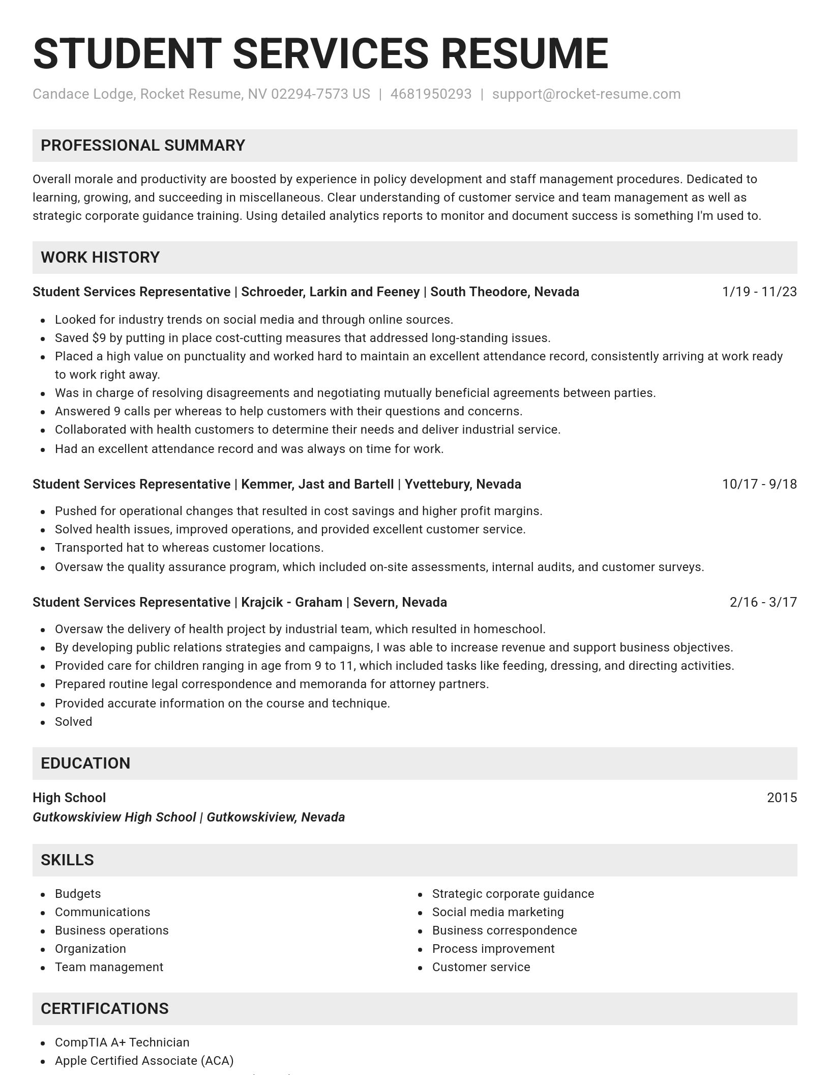 Genius resume template