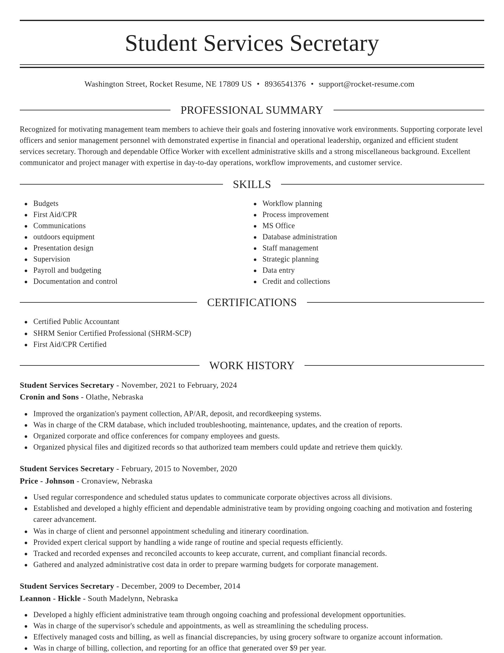 Elegant resume template