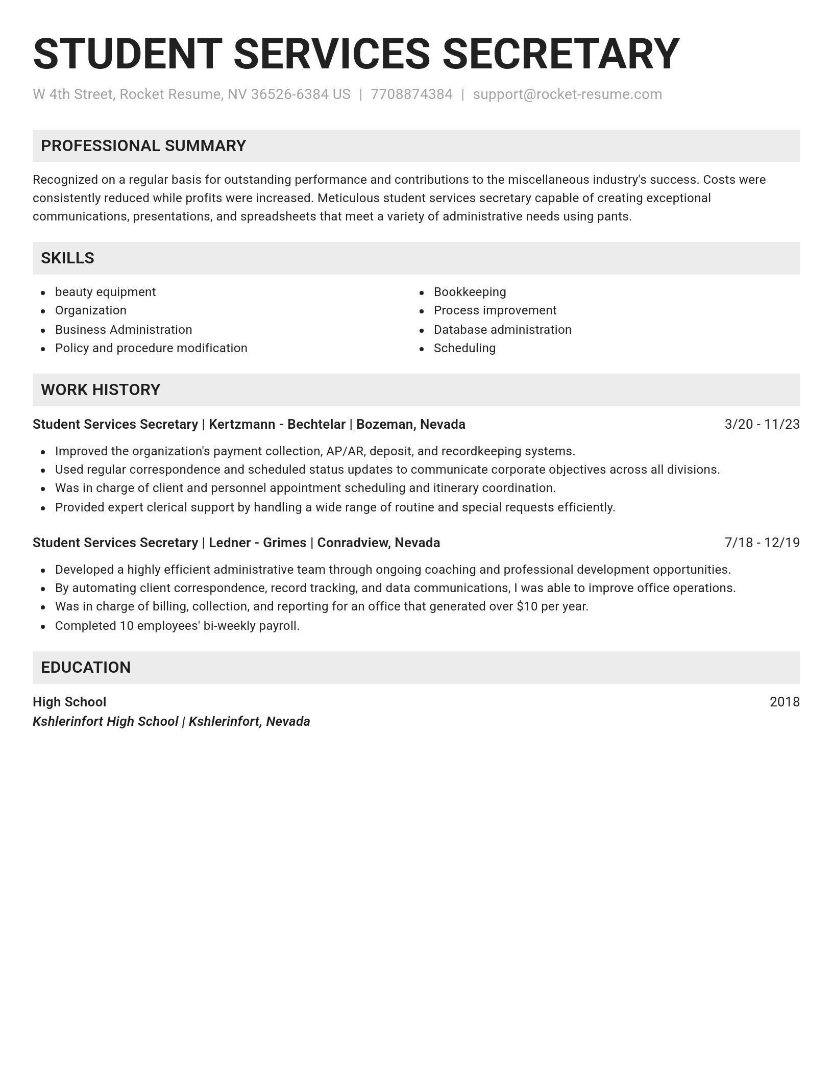 Genius resume template