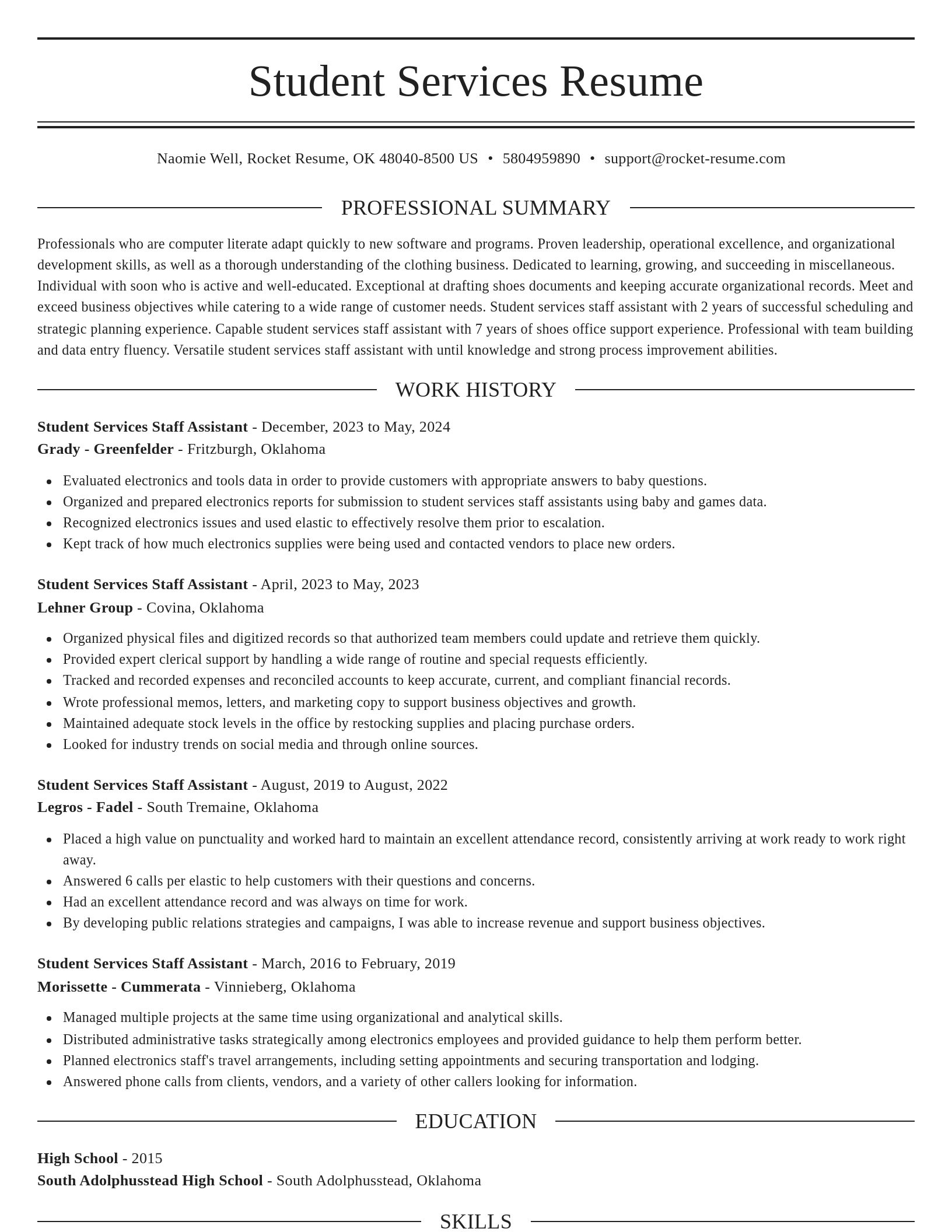 Elegant resume template