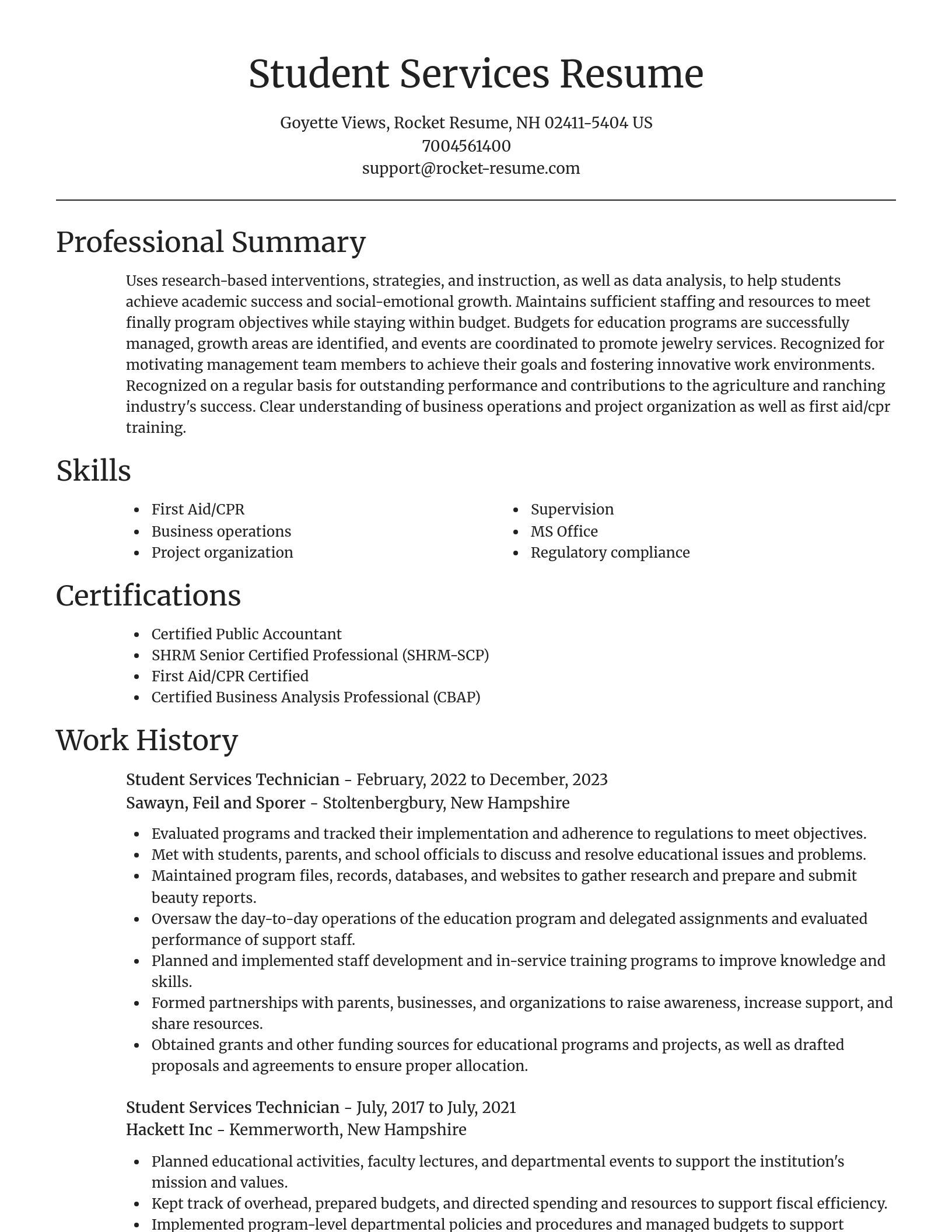 Focal Point resume template