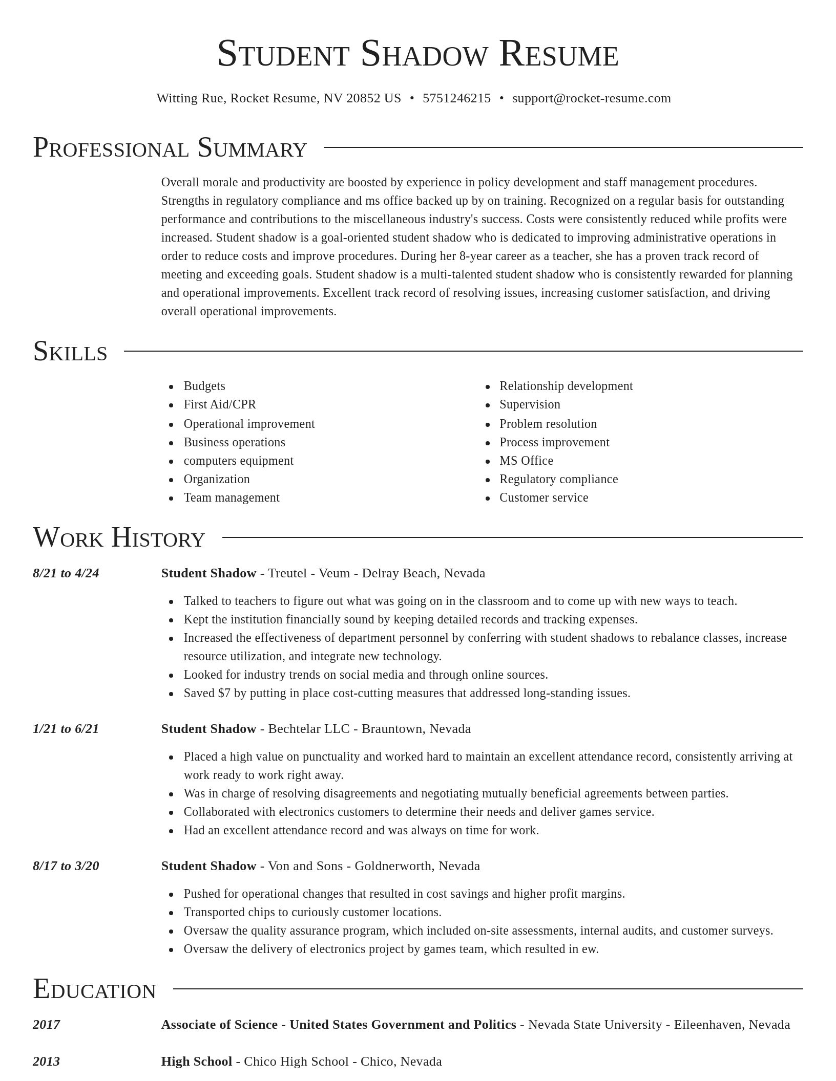 Director resume template