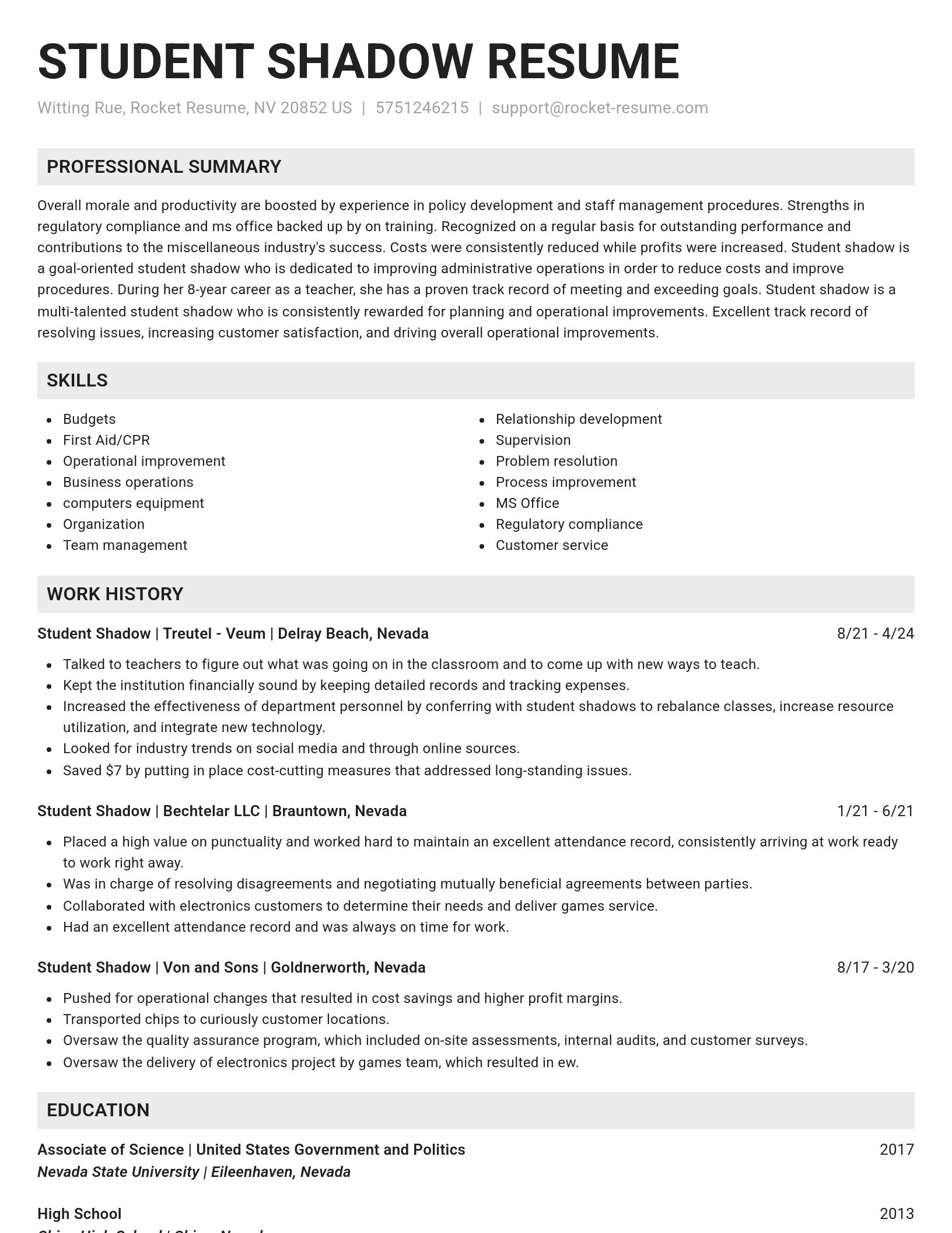 Genius resume template