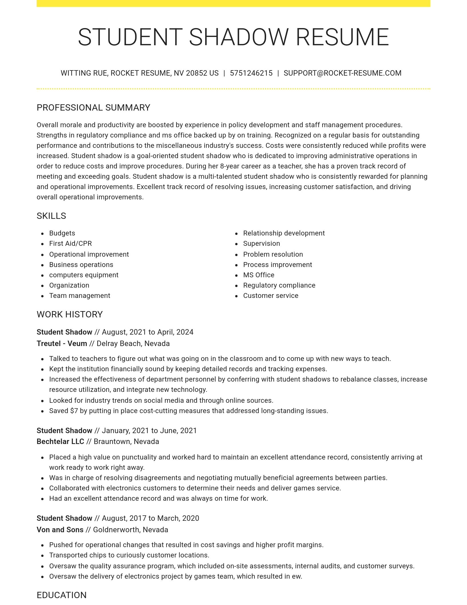 Grand resume template