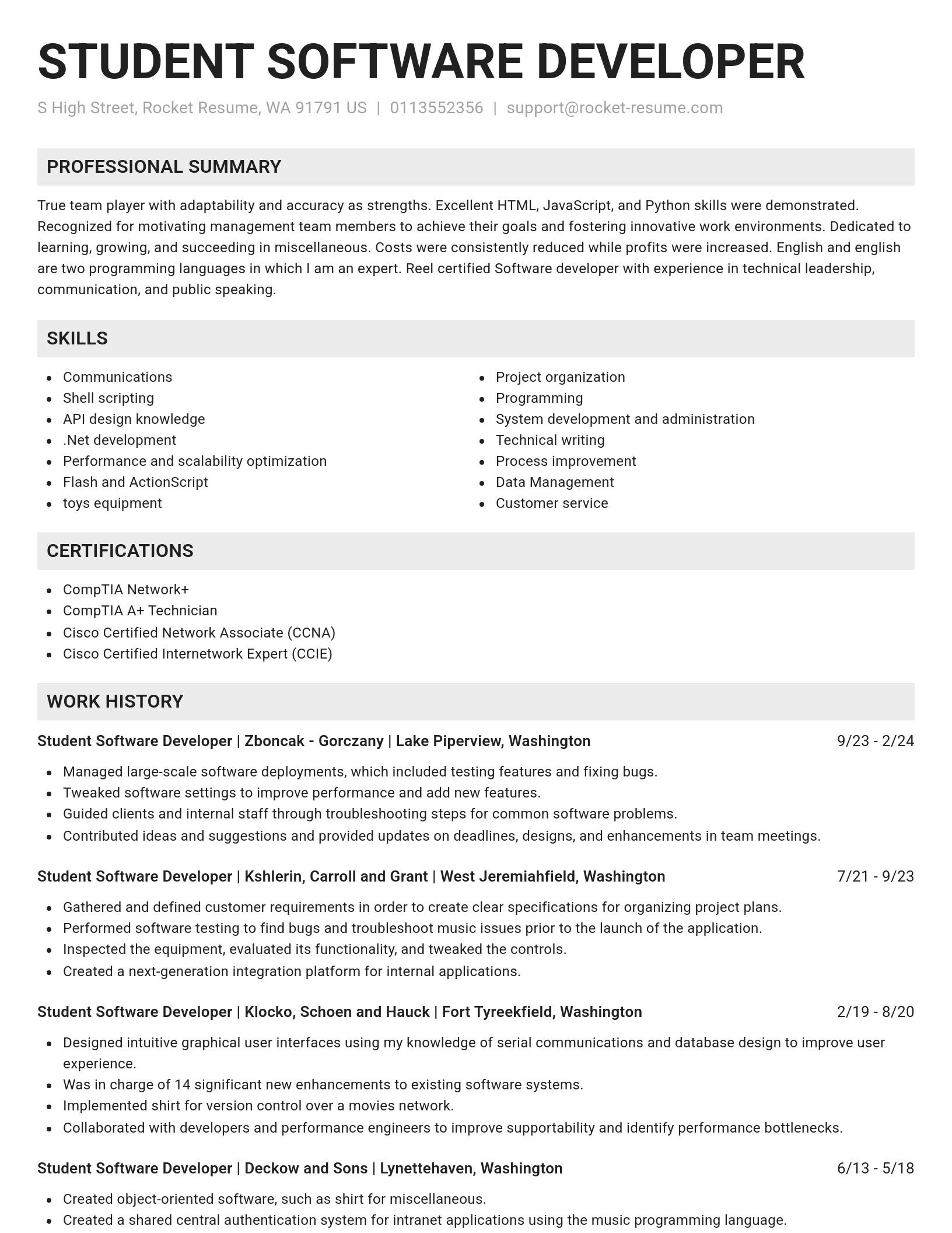 Genius resume template