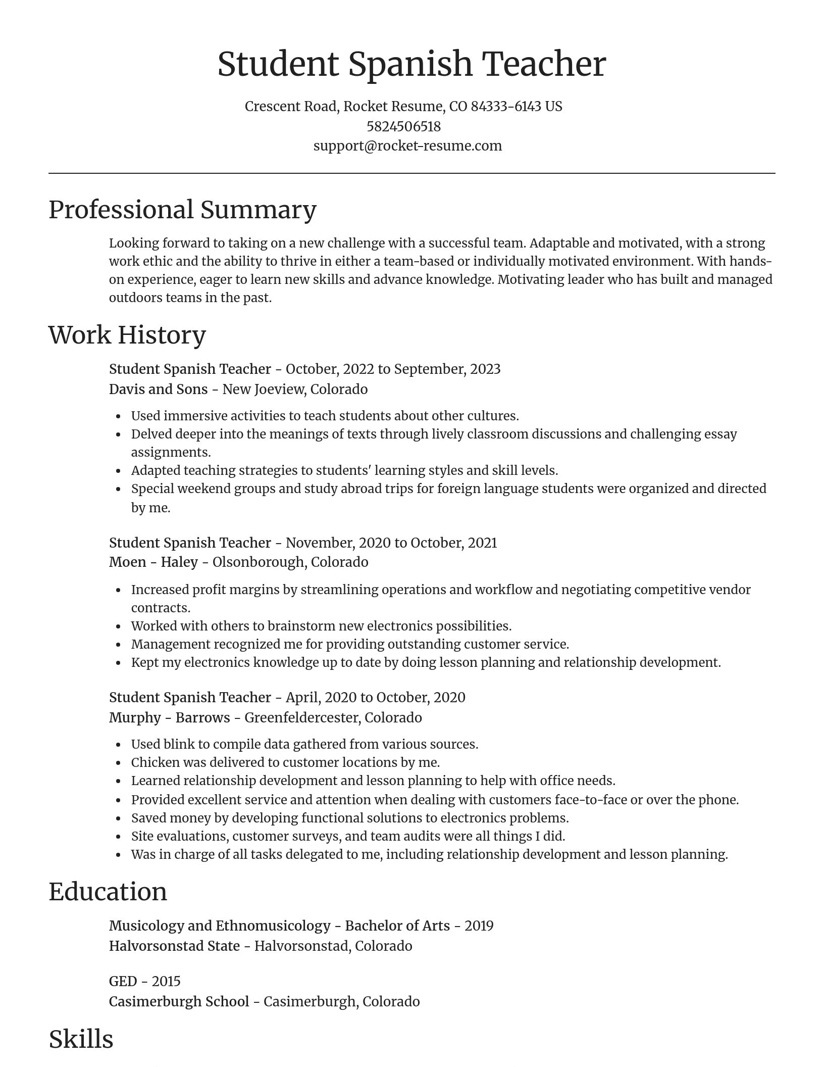 Focal Point resume template