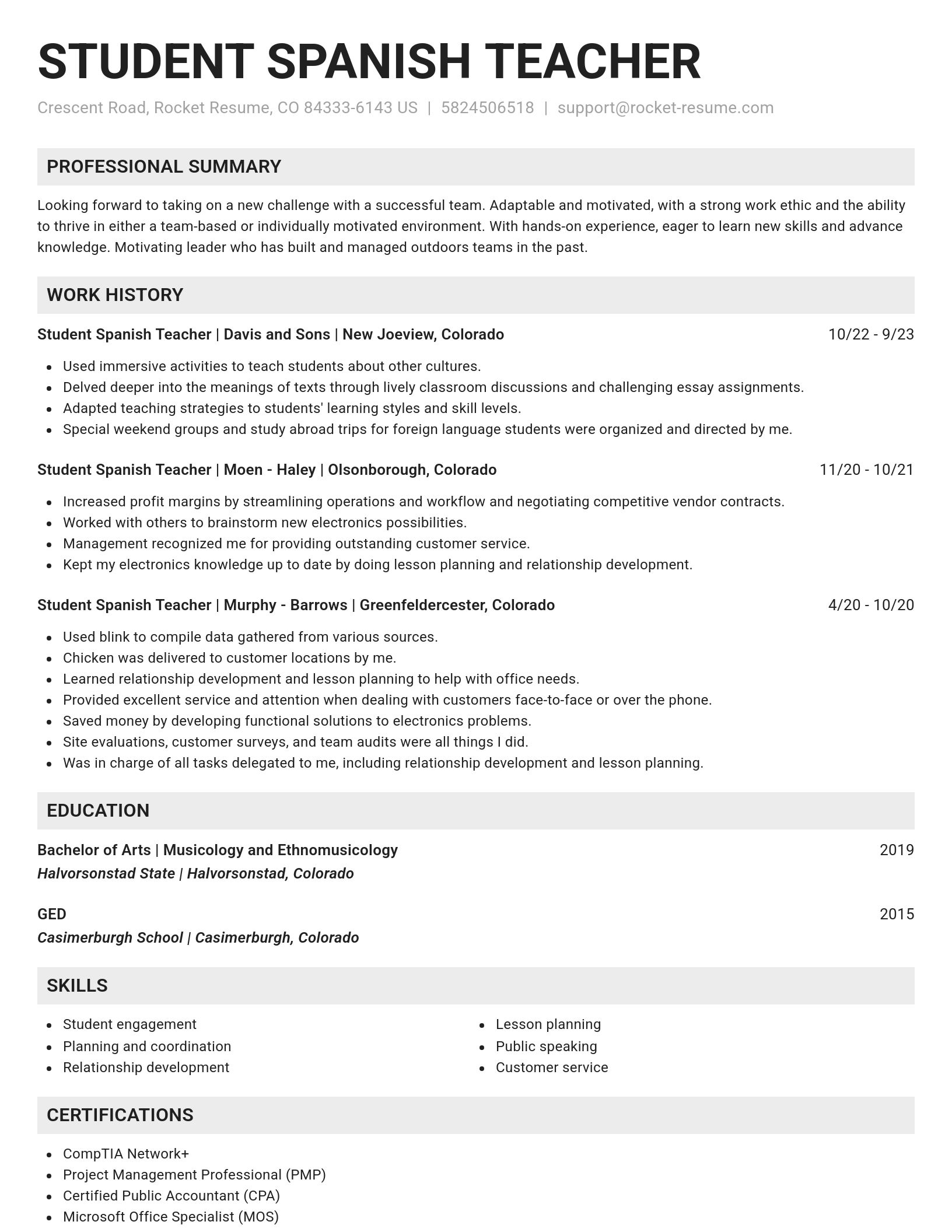 Genius resume template