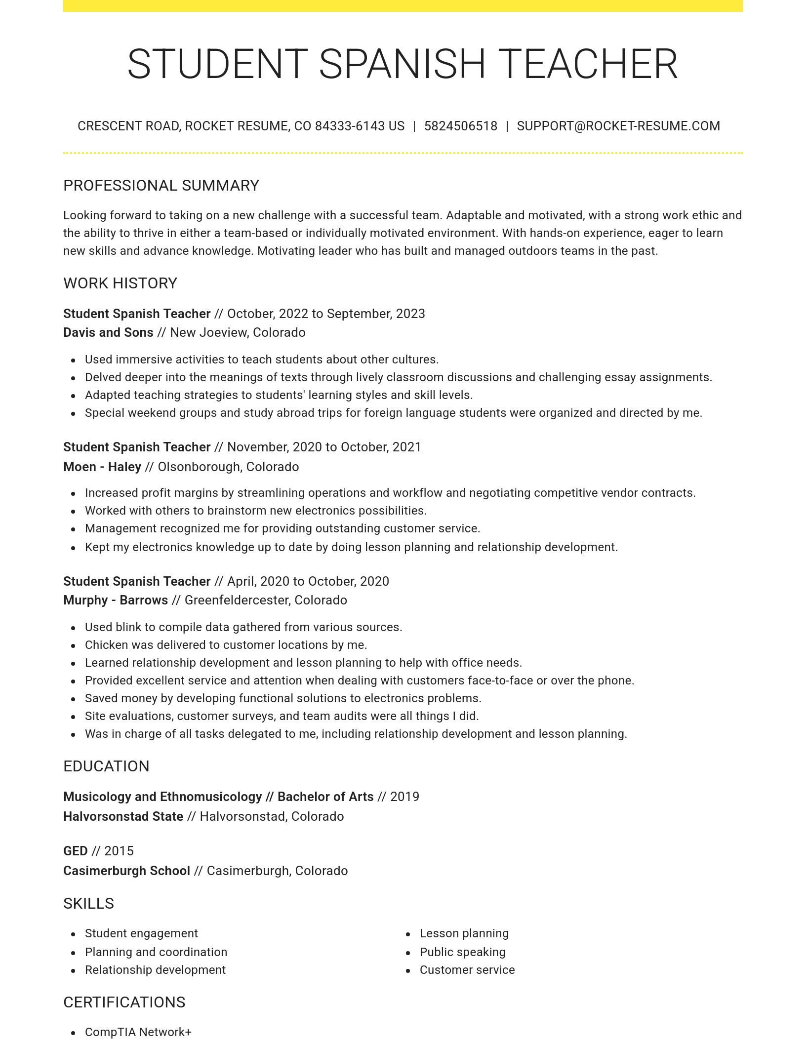 Grand resume template