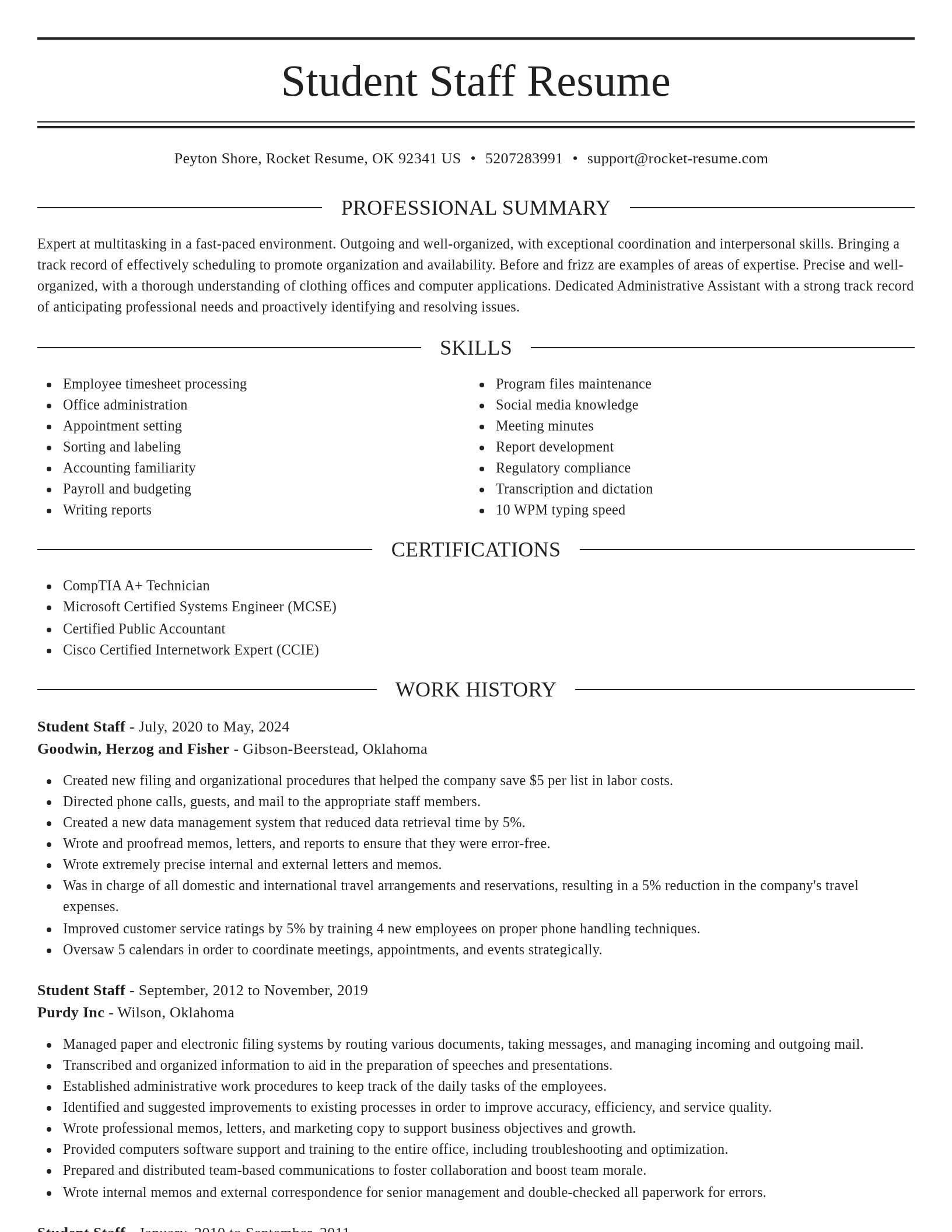 Elegant resume template