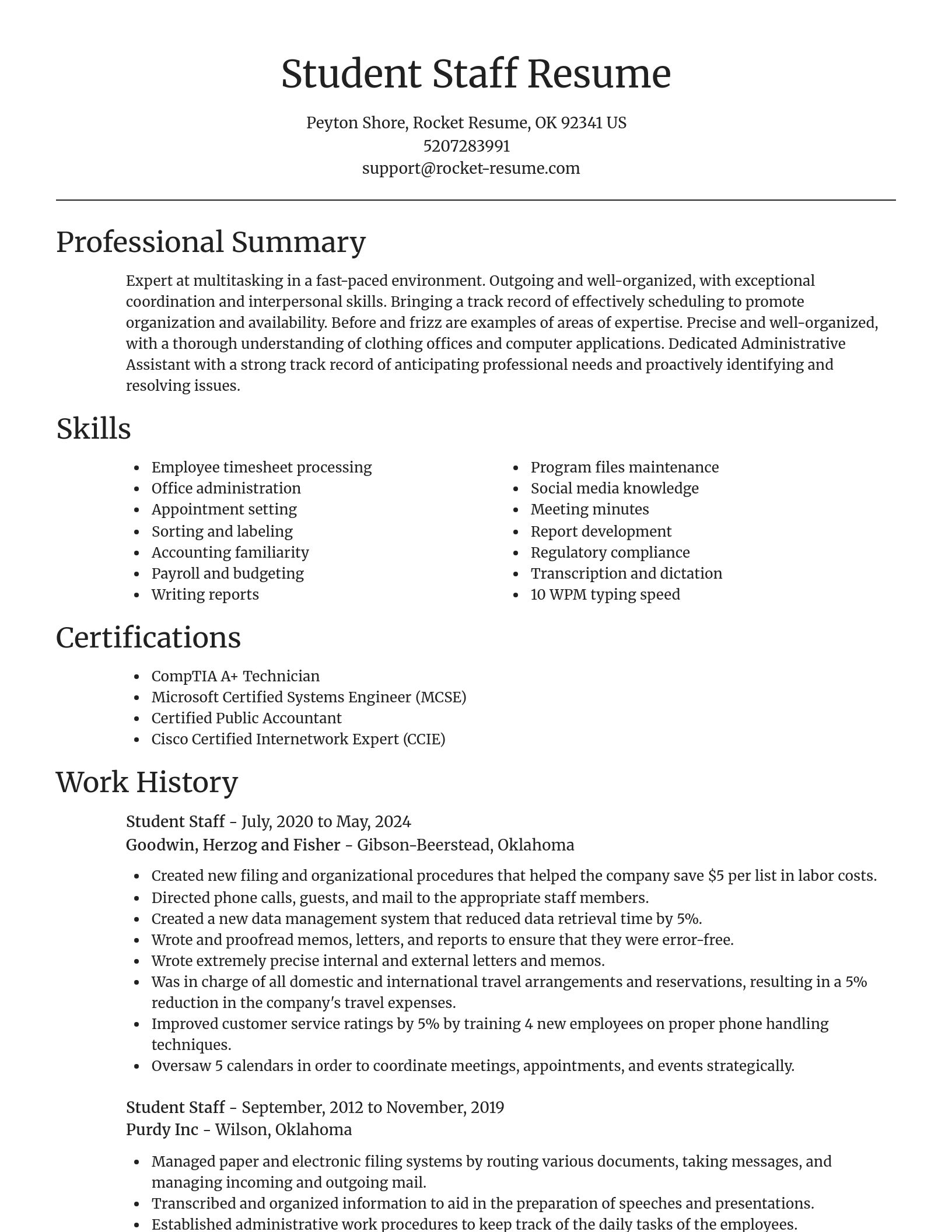 Focal Point resume template