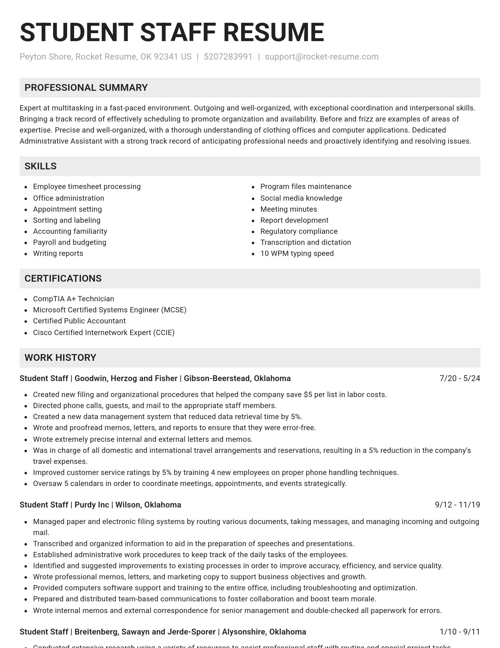 Genius resume template