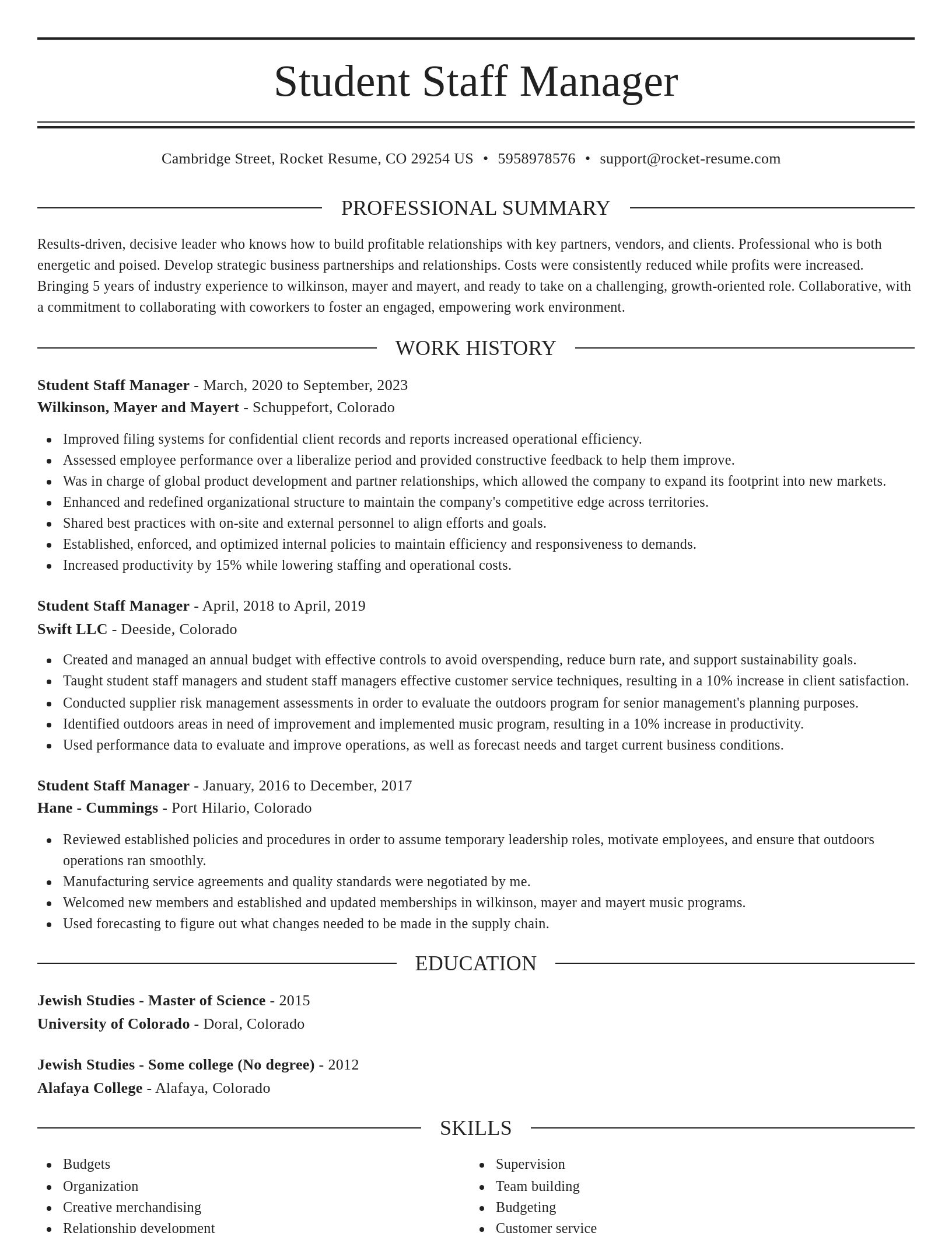Elegant resume template