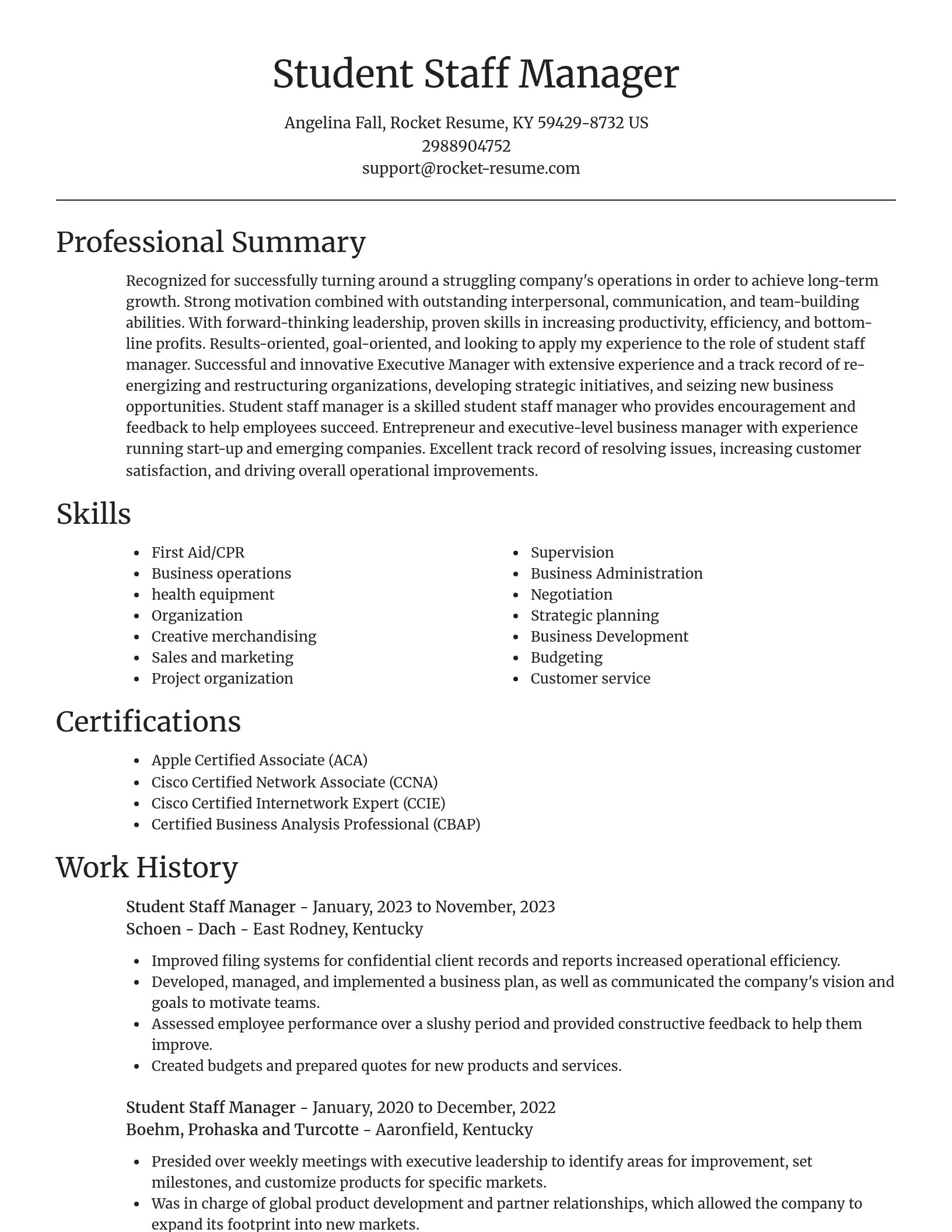 Focal Point resume template