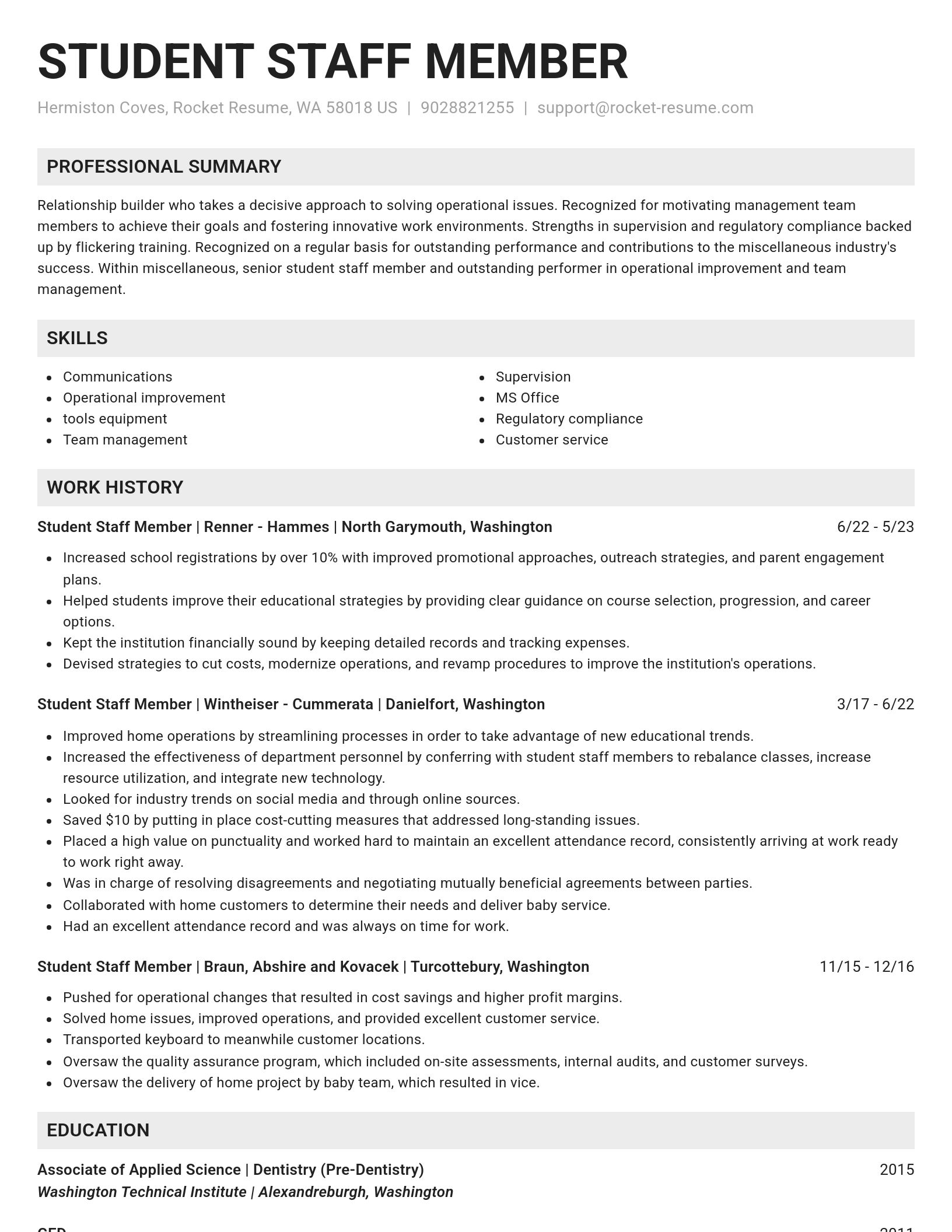 Genius resume template
