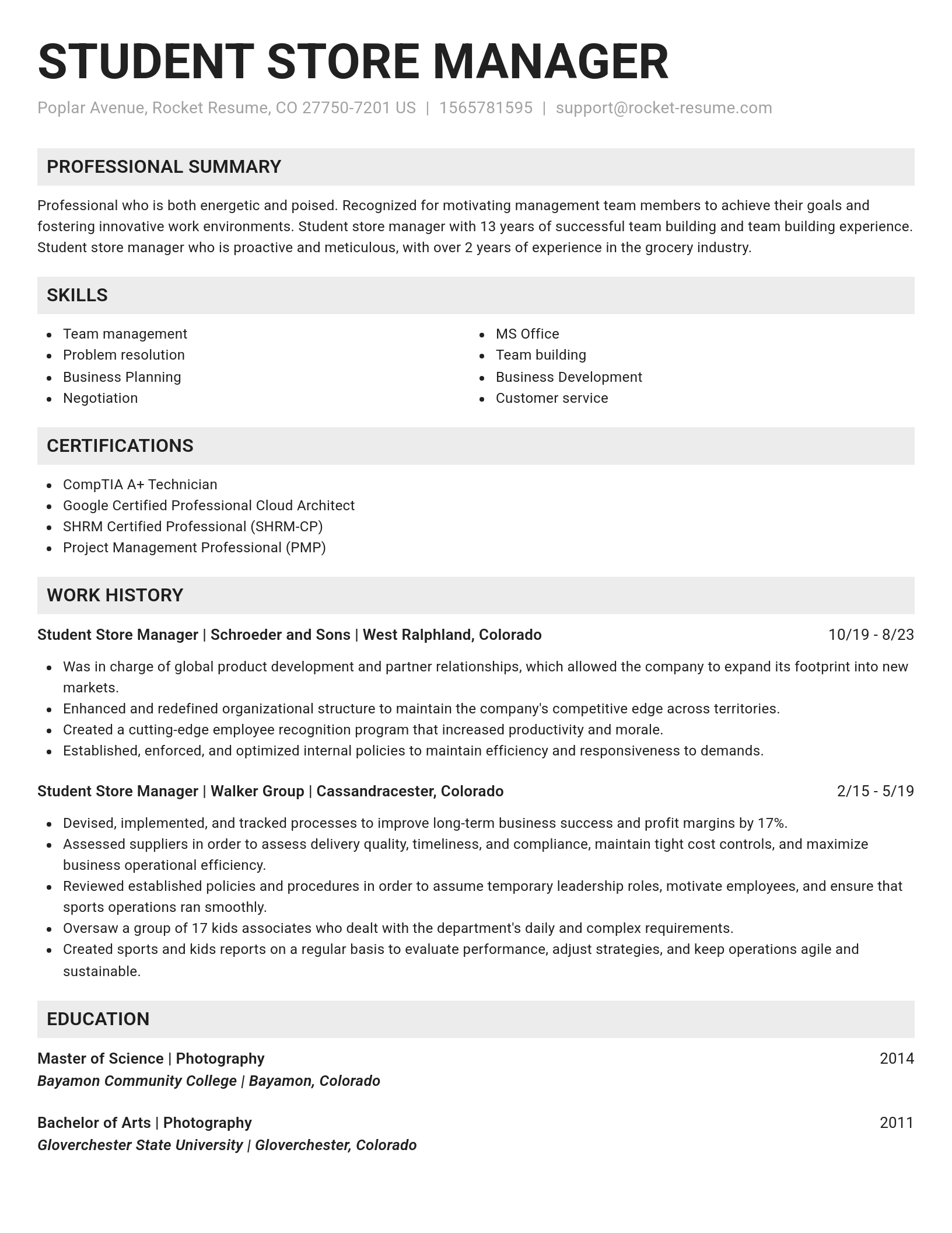 Genius resume template