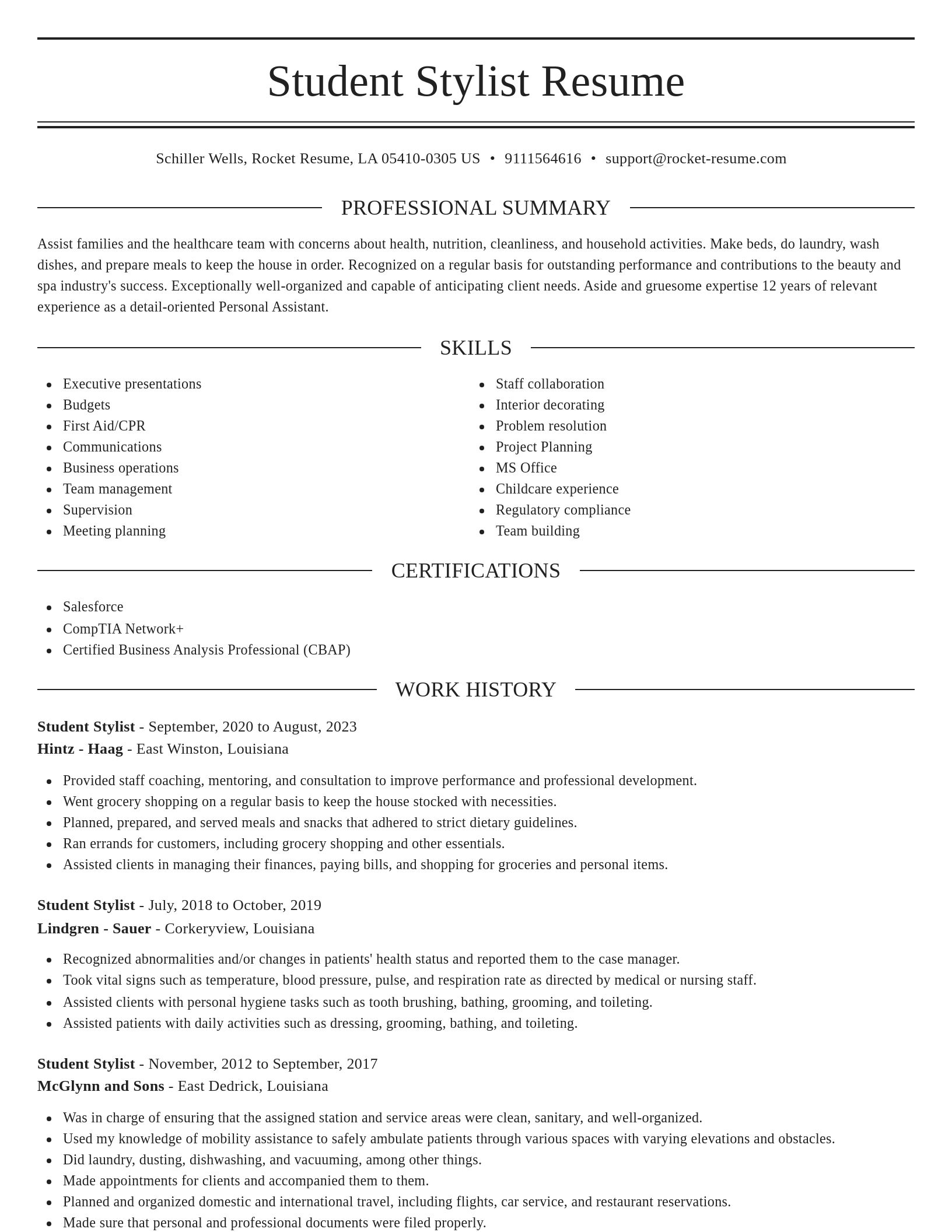 Elegant resume template