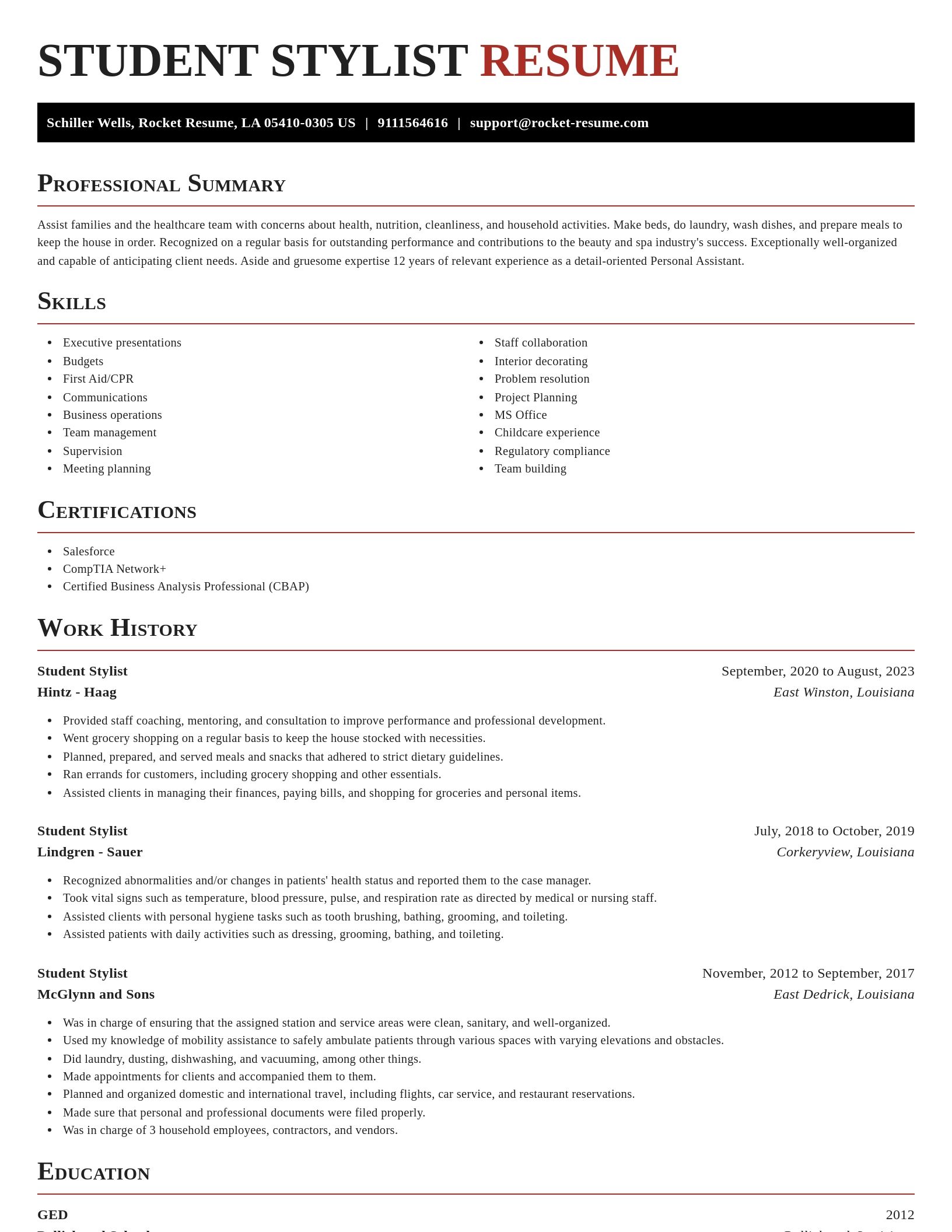 Exquisite resume template