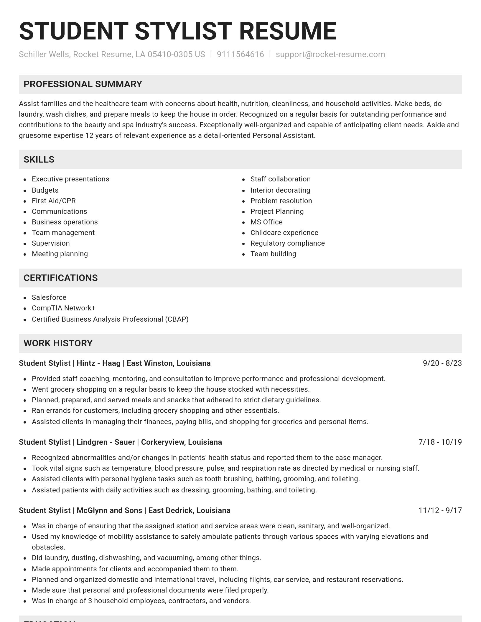 Genius resume template