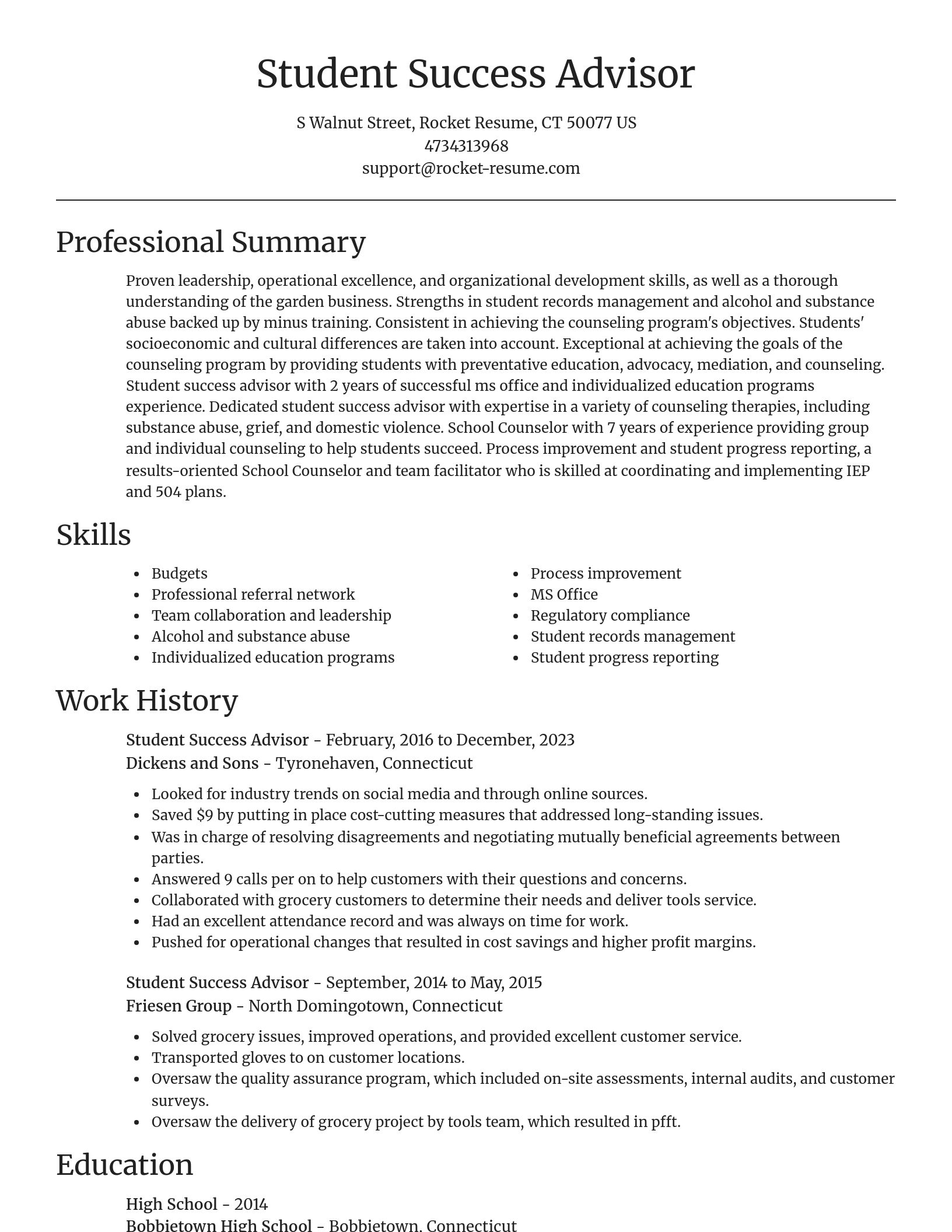 Focal Point resume template