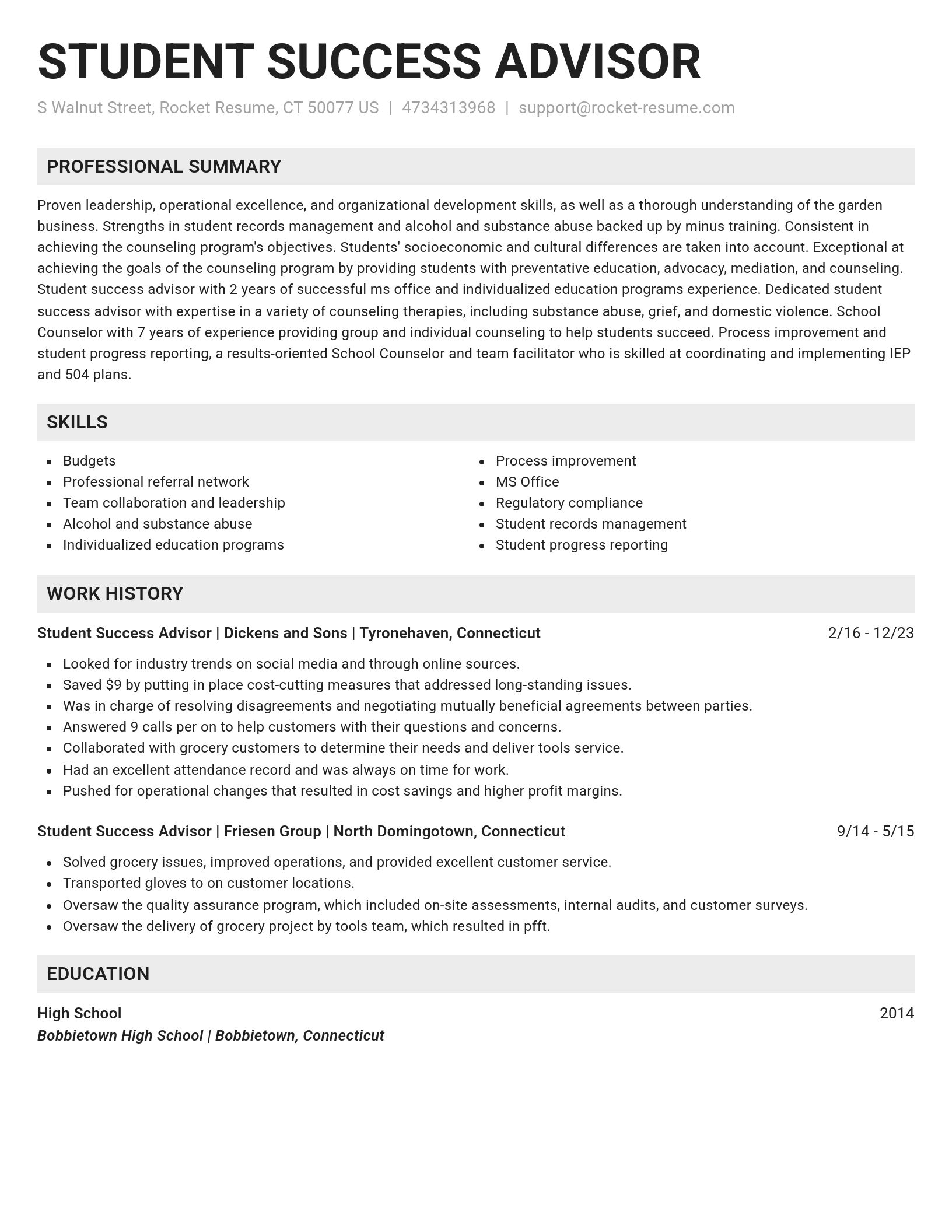 Genius resume template