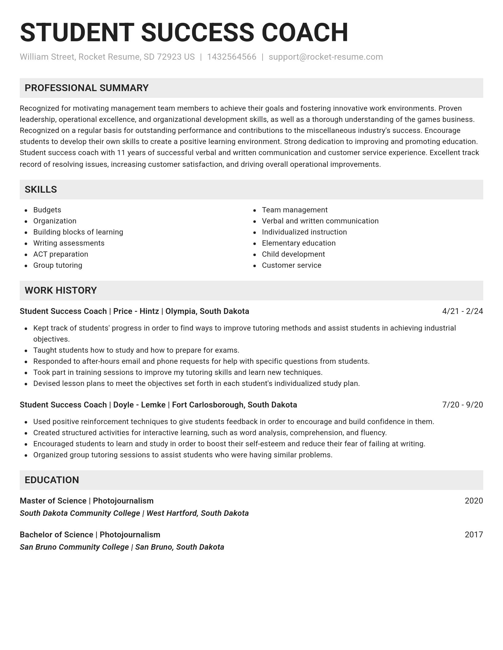 Genius resume template