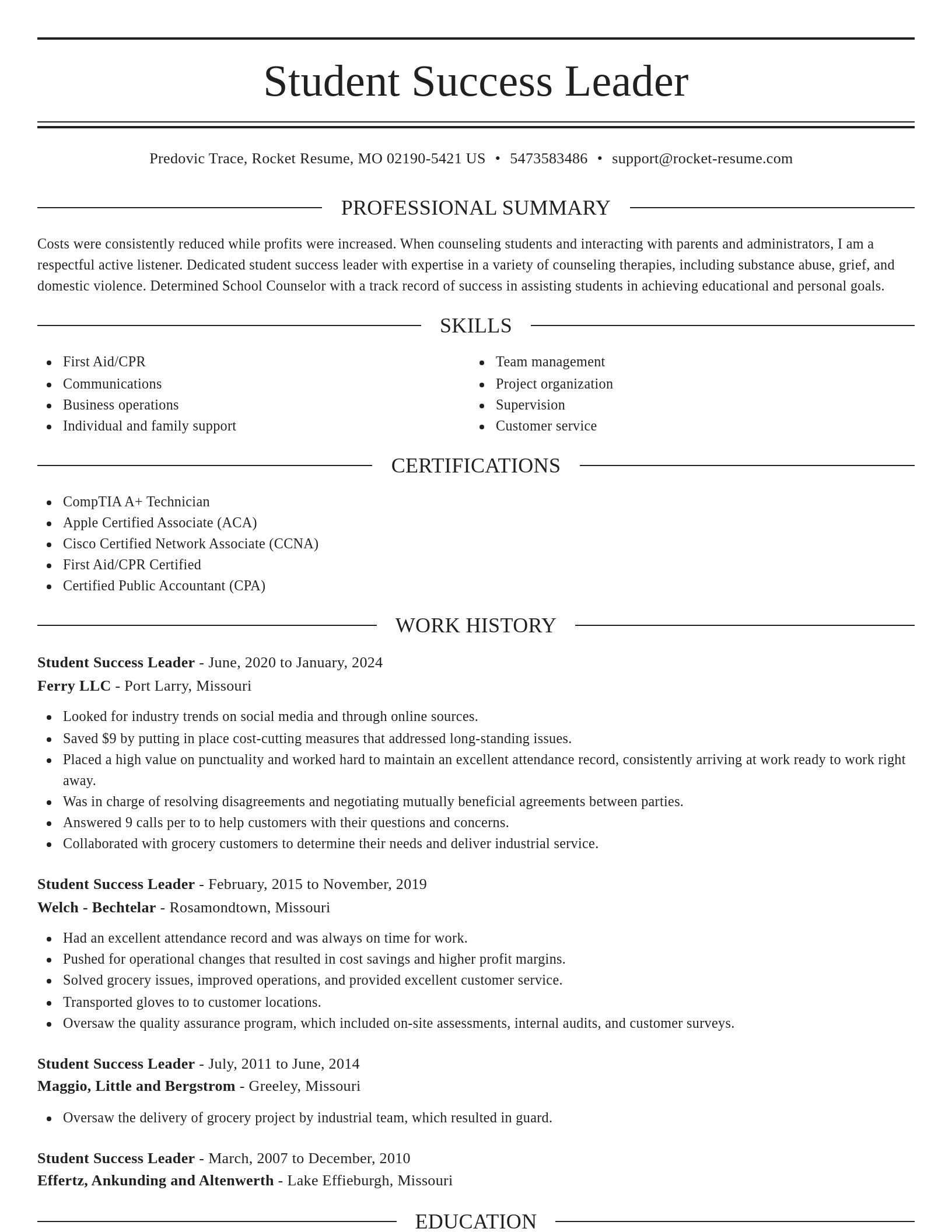 Elegant resume template