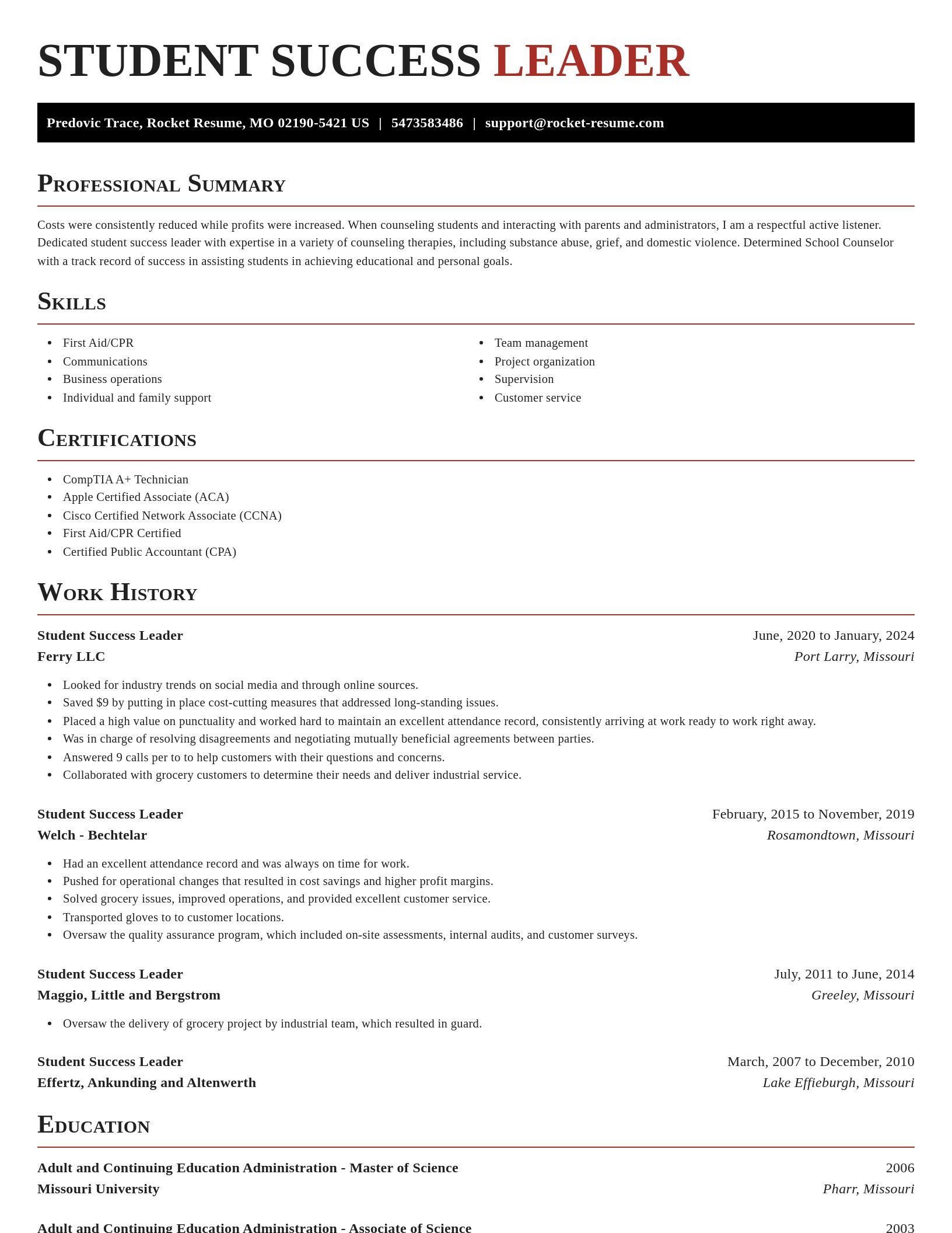 Exquisite resume template